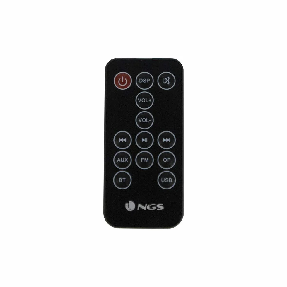 NGS Sky Charm Torre de Sonido Bluetooth 50 W con Mando a Distancia, Entrada Óptica para TV, USB, Radio FM, AUX, Negro