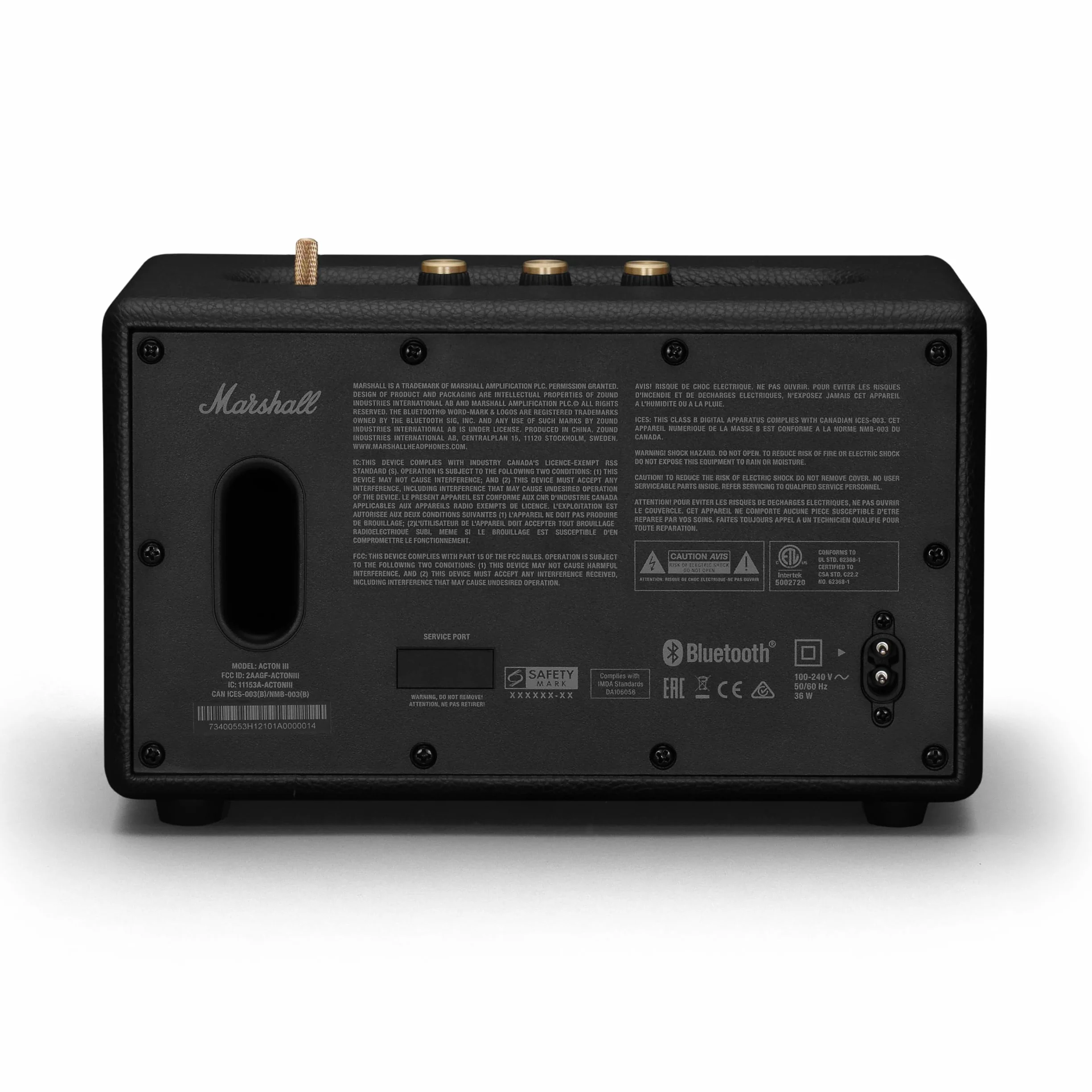 Marshall Acton III Altavoz Bluetooth Negro