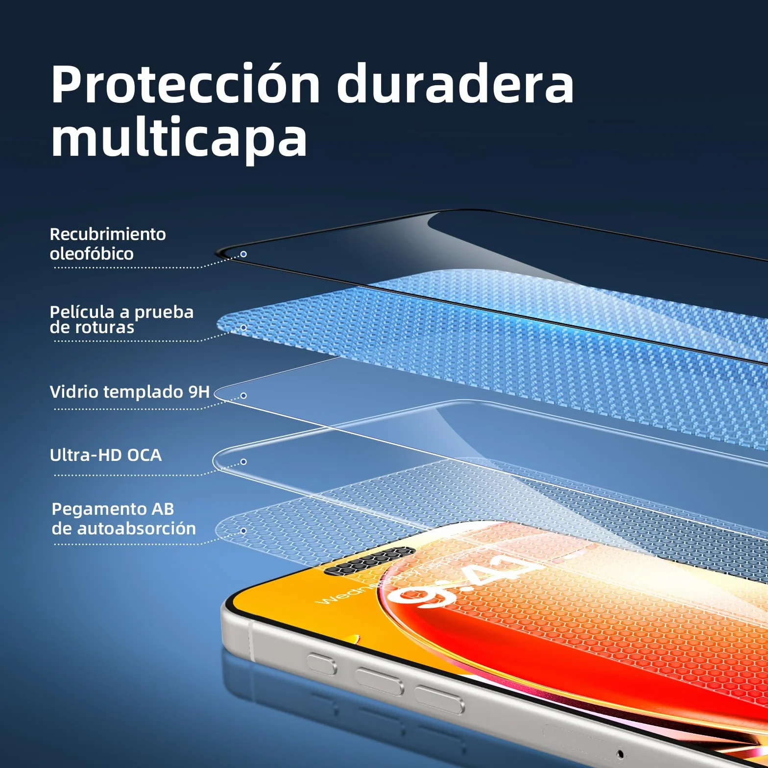 NEW'C 3 Piezas, Protector de pantalla Cobertura total para iPhone 17, 17 Pro, iPhone 16 Pro (6,3″) [Instalación Automática], Cristal Vidrio Templado - Ultra Resistente - Efectivo contra Rayones