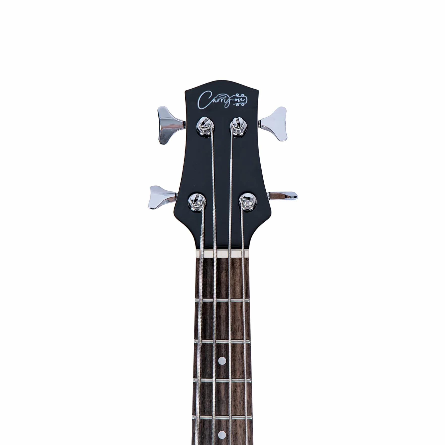 Carry-on By Blackstar Mini Guitarra Bajo Electrico Vintage White Perfecta para Niños y Adultos, Principiantes y Viajes