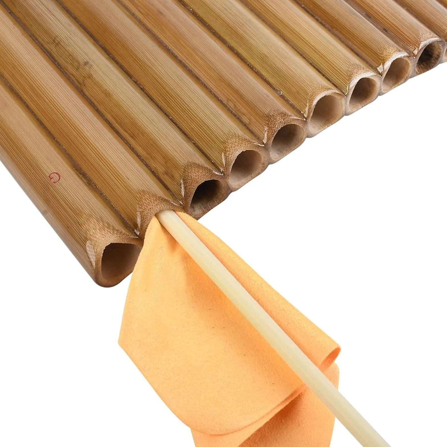 Flauta pan 15 Tubos Panpipes Bamboo Pan Flauta G-tune Panflute Instrumento Musical De Viento De Madera Pan Pipes (Color : Left Hand)
