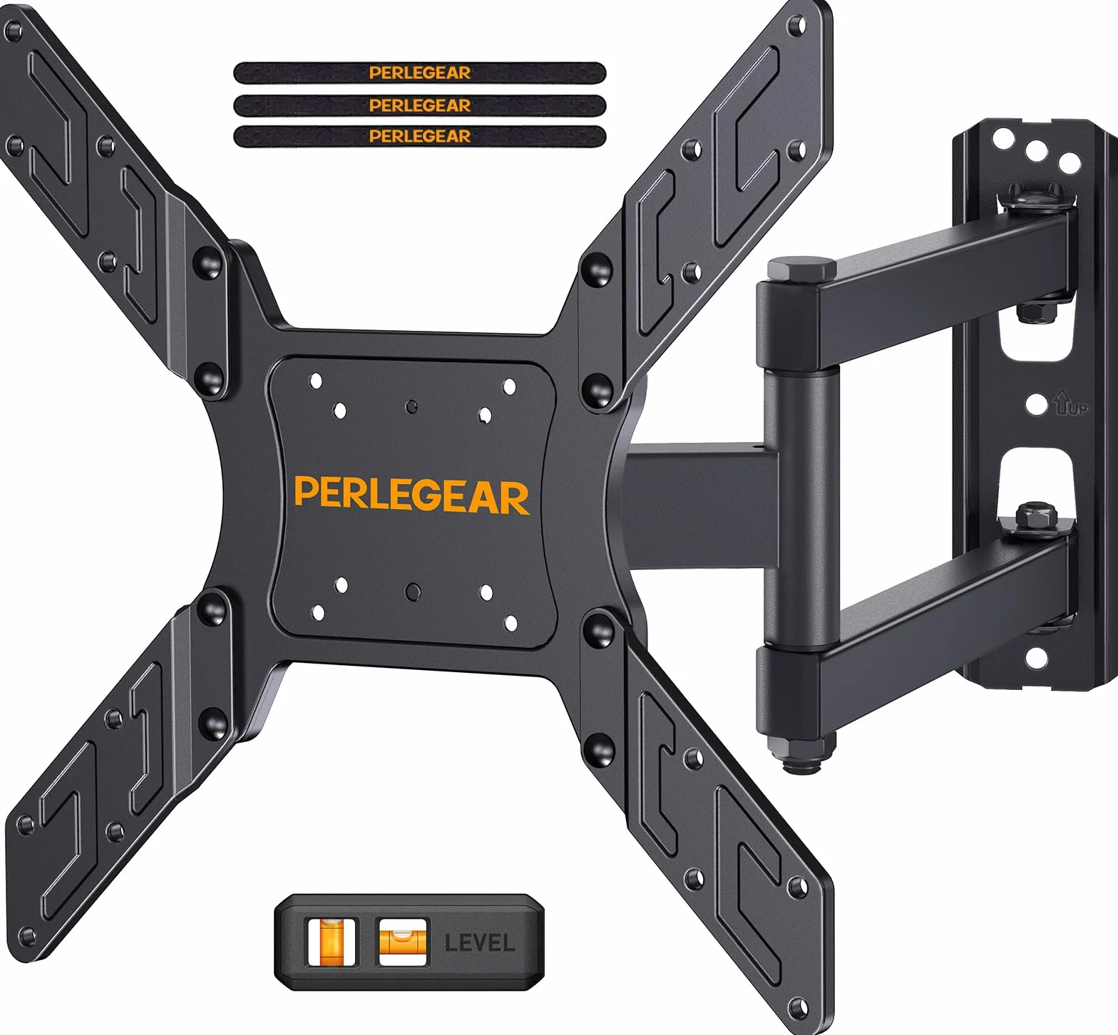 Perlegear Soporte TV de Pared Articulado Inclinable Giratorio 26-65 Pulgadas 45 kg VESA 400x400mm