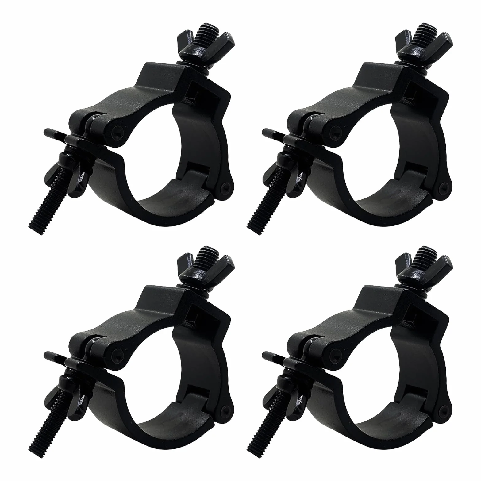 2 Piezas Truss Clamp: 48-52 mm Abrazadera para Luces de Escenarios, Abrazadera de Armadura de Gancho de Luz de Escenario Carga Máx 200KG, Accesorio de Truss para Proyectores (Negro)