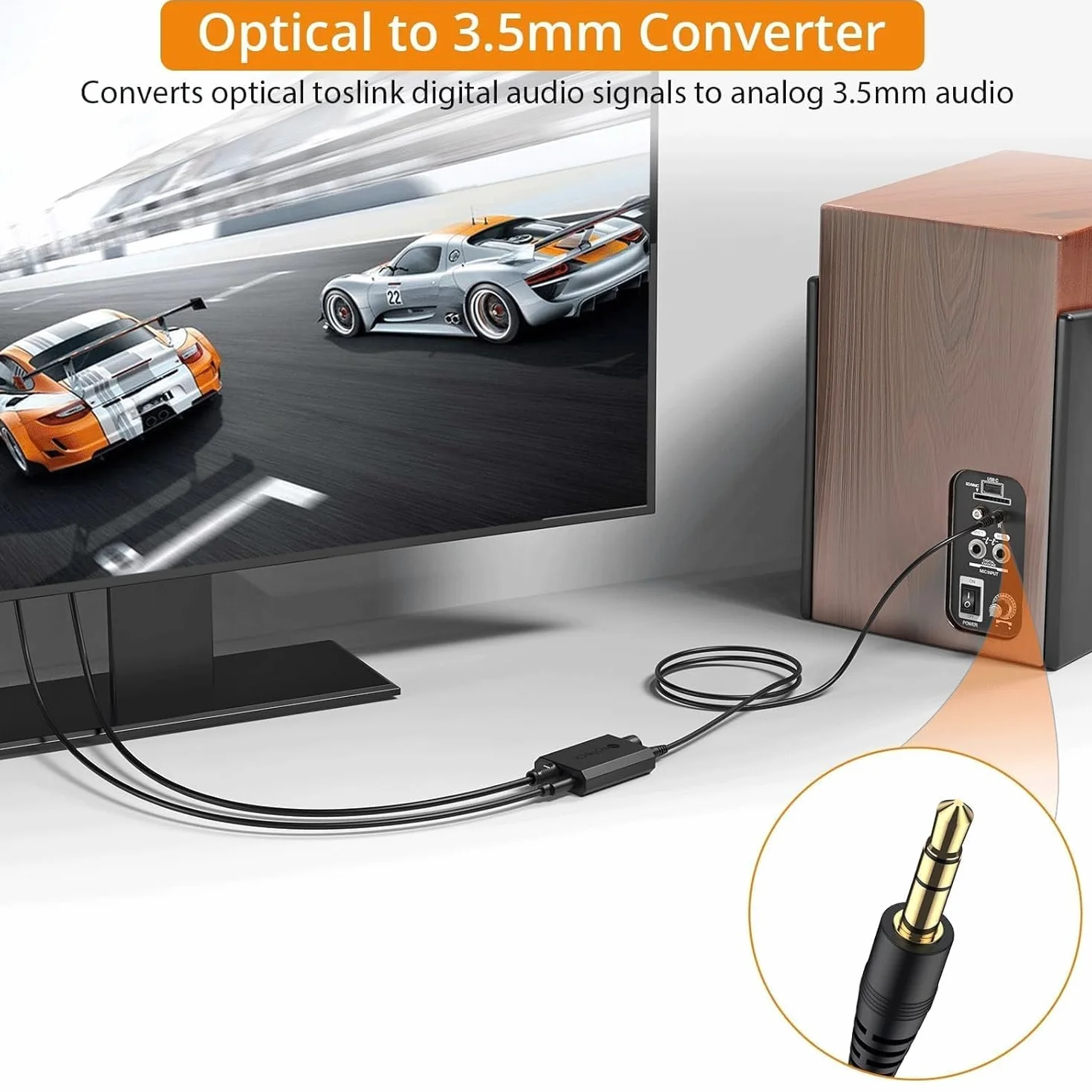 Neoteck DAC 192kHz SPDIF a 3,5mm Convertidor Digital a Analógico con Chip Amplificador
