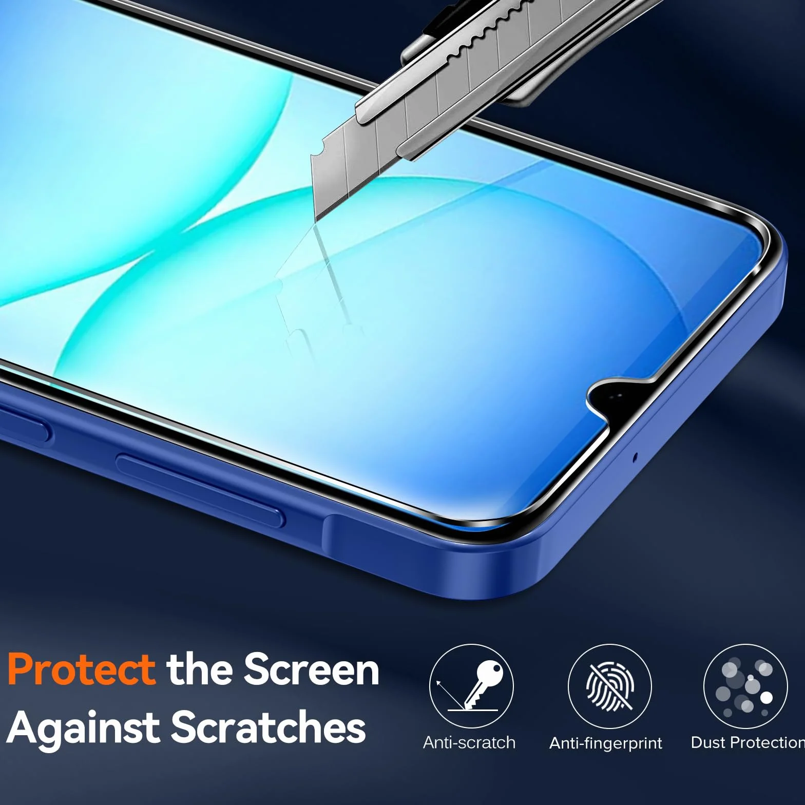 ivoler Anti-Amarillo Clara Funda para Samsung Galaxy A17 4G / 5G con 2 Piezas Cristal Templado, [Protección Militar] Carcasa Protectora Antigolpes Antiarañazos Transparente Bumper Case