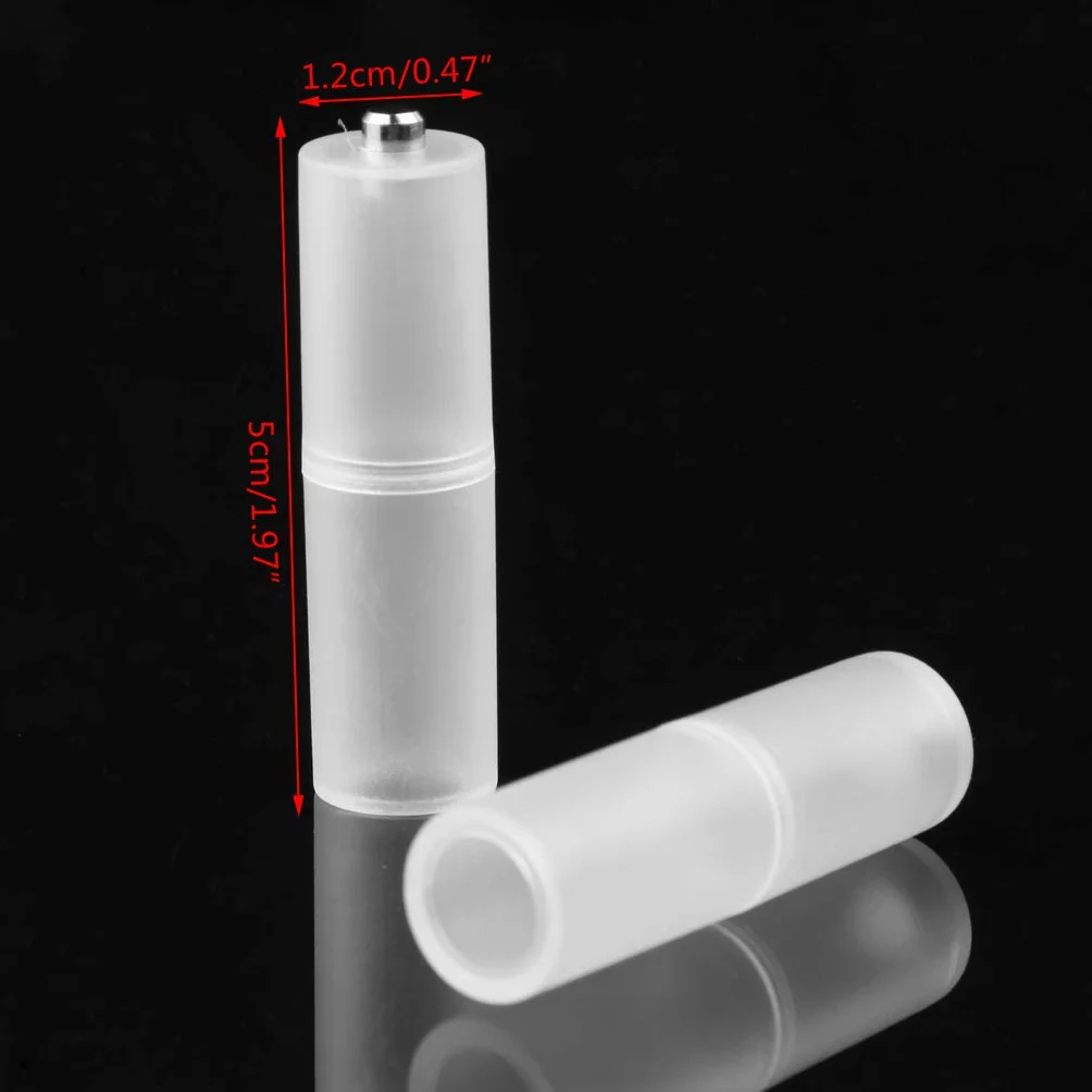 Puco 4 adaptadores de batería de tamaño AAA R03 a AA LR6 + caja de plástico