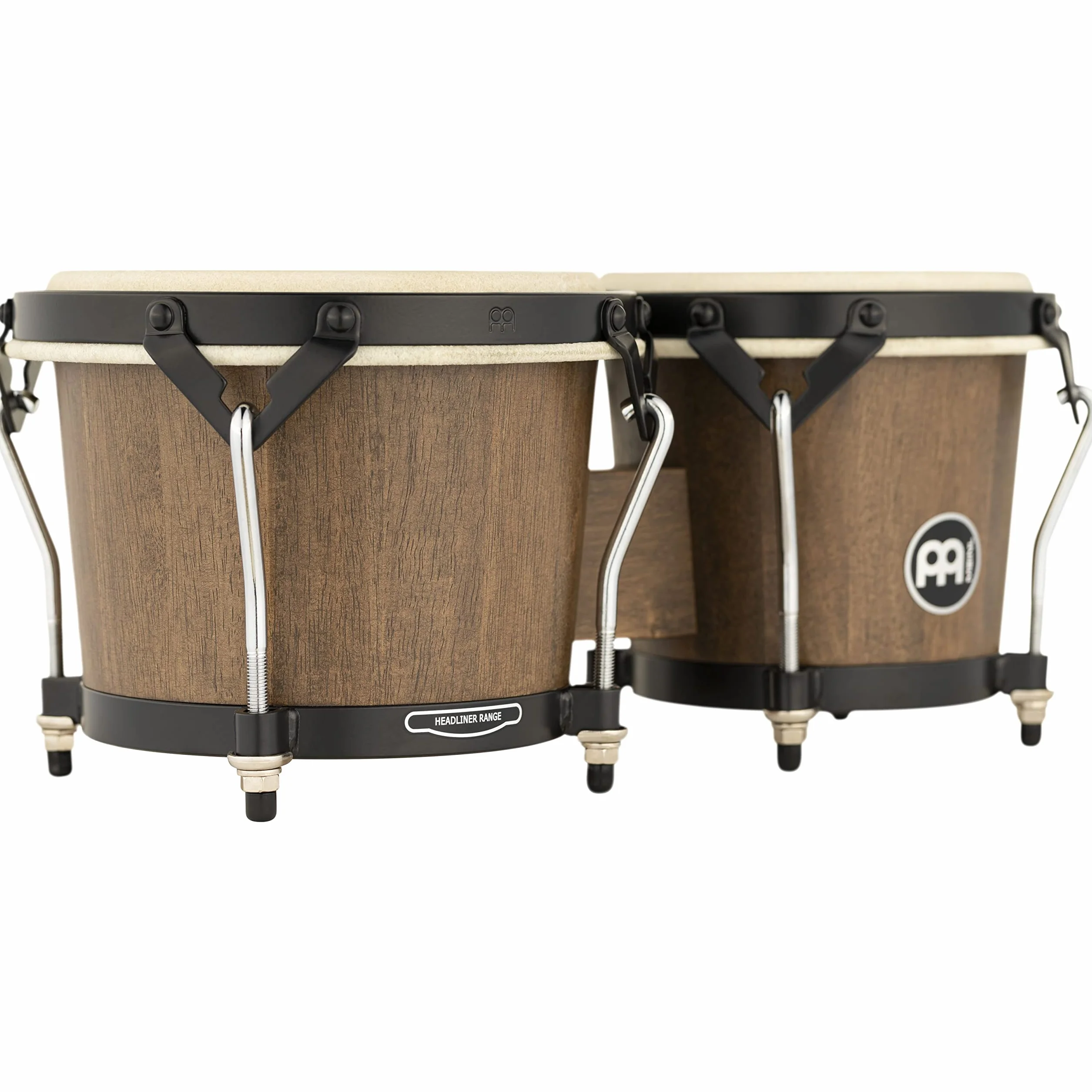 MEINL Percussion Headliner Series Wood Bongo - Nogal Marrón, HTB100WB-M