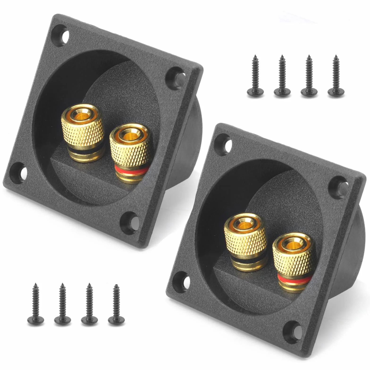 Caja altavoz cuadrada 2 vías 2,2 pulgadas subwoofer estéreo coche DIY con conector banana