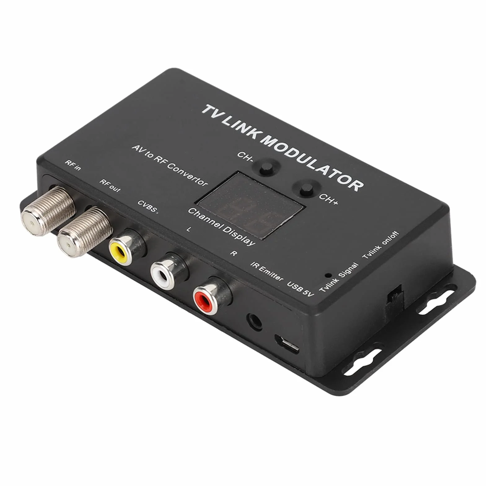 Modulador UHF, Convertidor Universal TM70 de AV a HF con Visualización de Canales, PAL/NTSC Opcional Fuerte y Robusto Modulador UHF TV LINK Compatible con Set Top Box