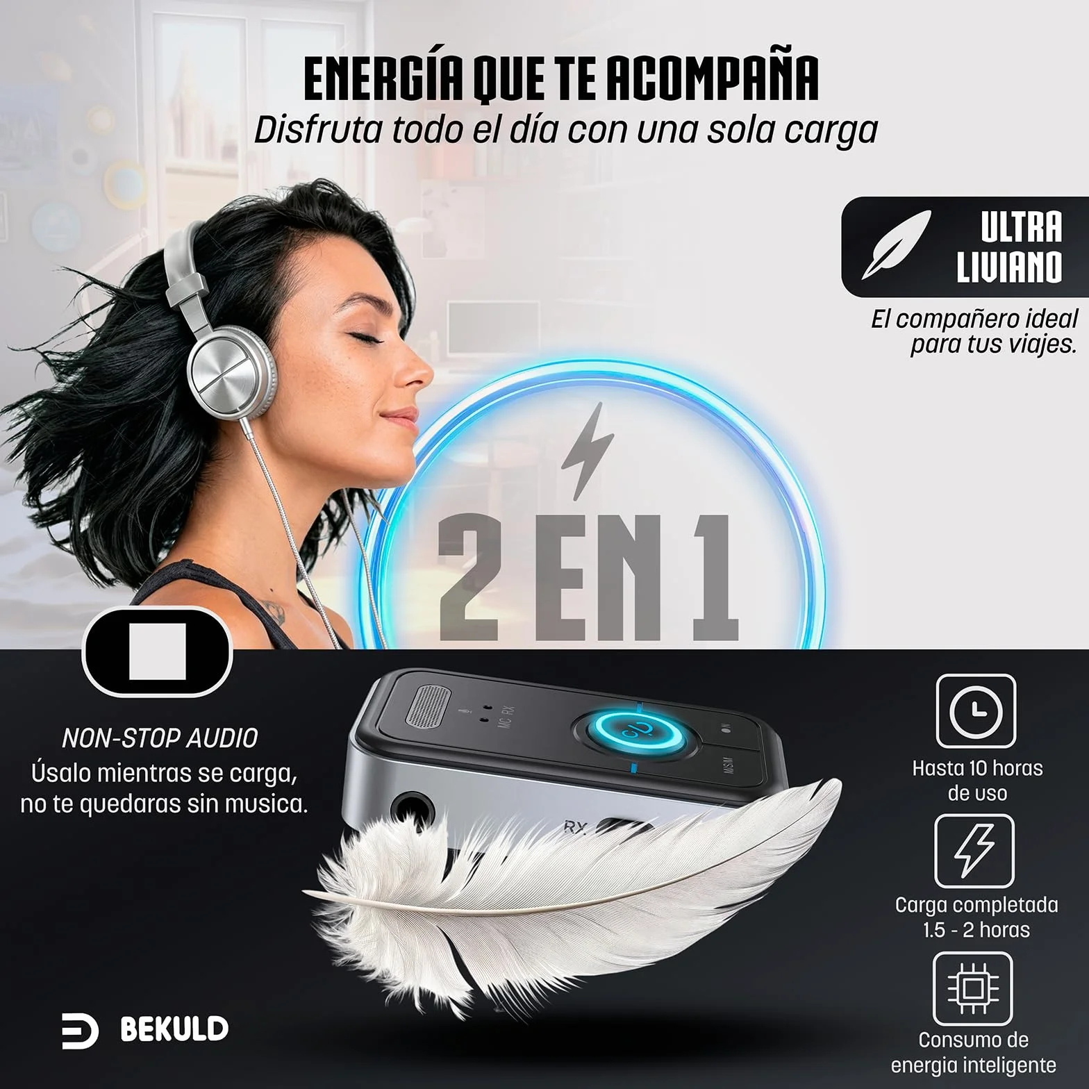 Super Pack Receptor Bluetooth y Transmisor Bluetooth 5.3 Jack 3.5 + RCA | Adaptador Bluetooth Coche AUX y TV | Manos Libres Coche Bluetooth HD, Baja latencia, batería 12h