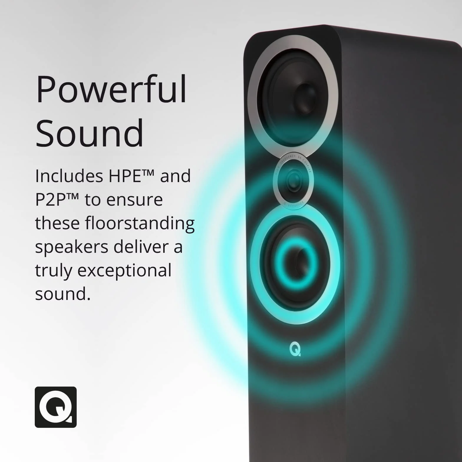 Q Acoustics 3050i 25W Negro conjunto de altavoces - Set de altavoces (25 W, Cine en casa, Negro, 180 W, De 2 vías, 44 - 30000 Hz)