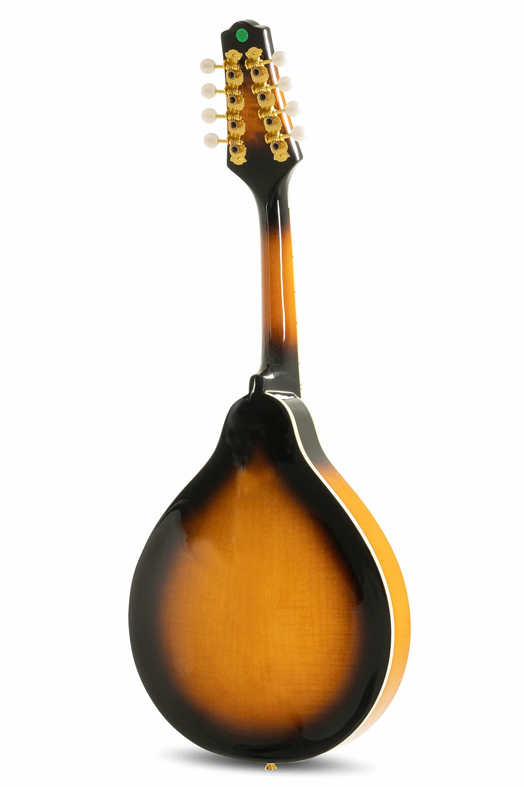 GEWA Mandolina A-2 Premium - Tapa de abeto macizo - Fondo de arce flameado - Diapasón de Purpleheart - Mecánicas doradas - Incl. estuche premium - Acabado brillo Vintage Sunburst