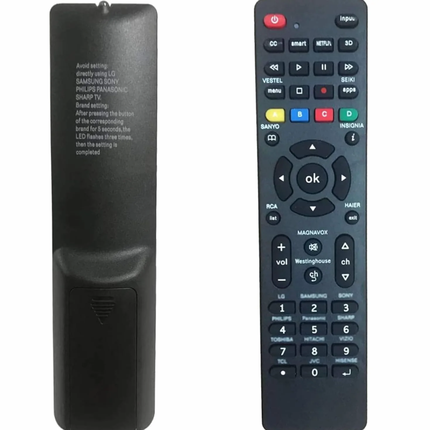 Universal Remote Control for Samsung Vizio LG Sony Panasonic Smart TV