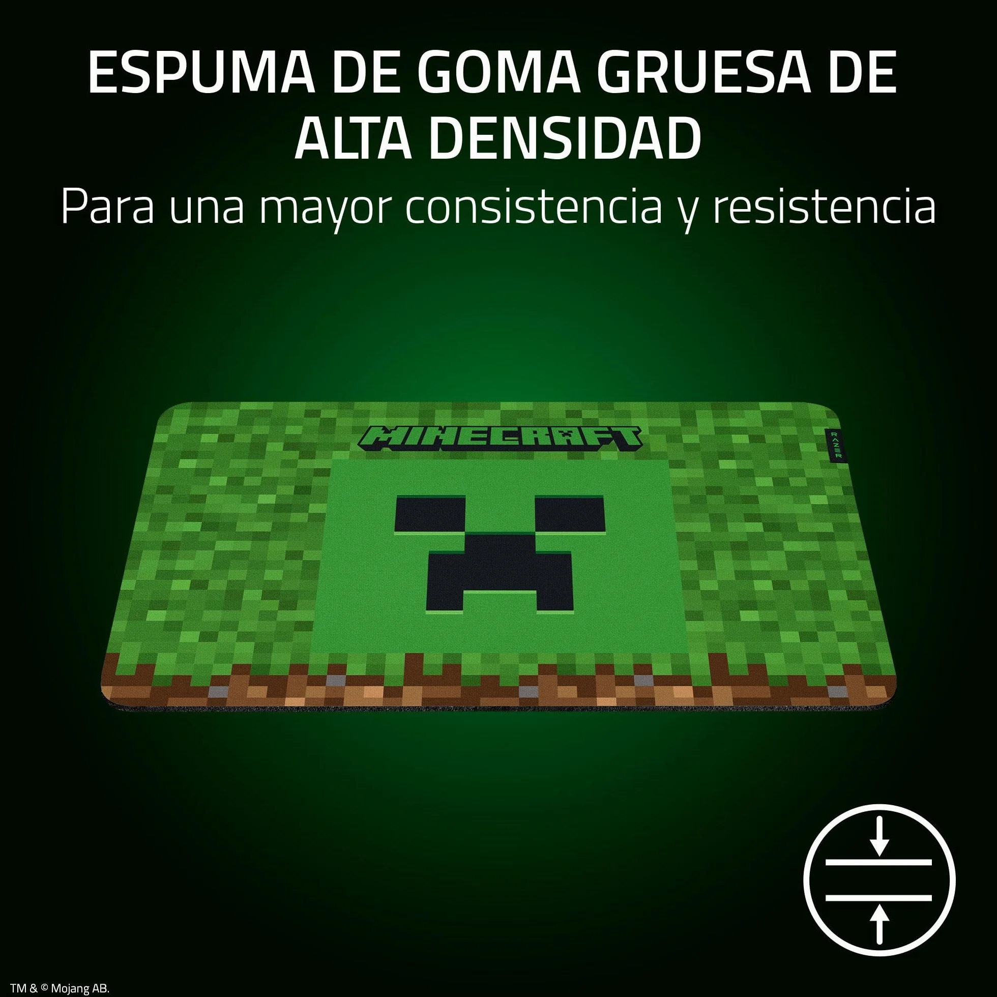 Razer Gigantus V2 Minecraft Edition Alfombrilla de ratón para Juegos 360 x 275 x 3mm microtejido texturizado