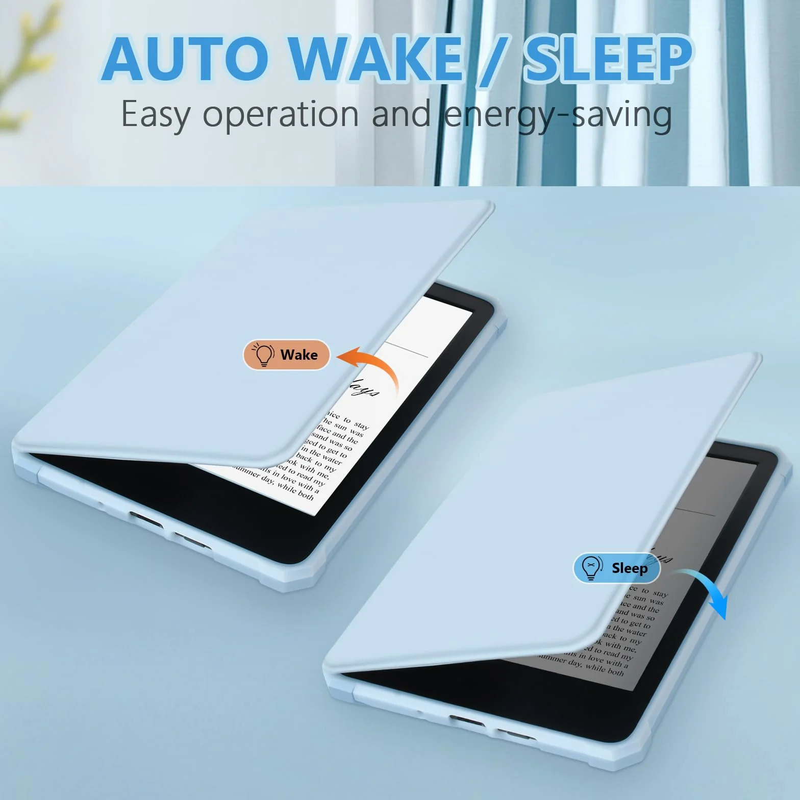 Funda para Kindle Paperwhite 6" 2024 2022 11ª Generación 2021 2022 Light Blue