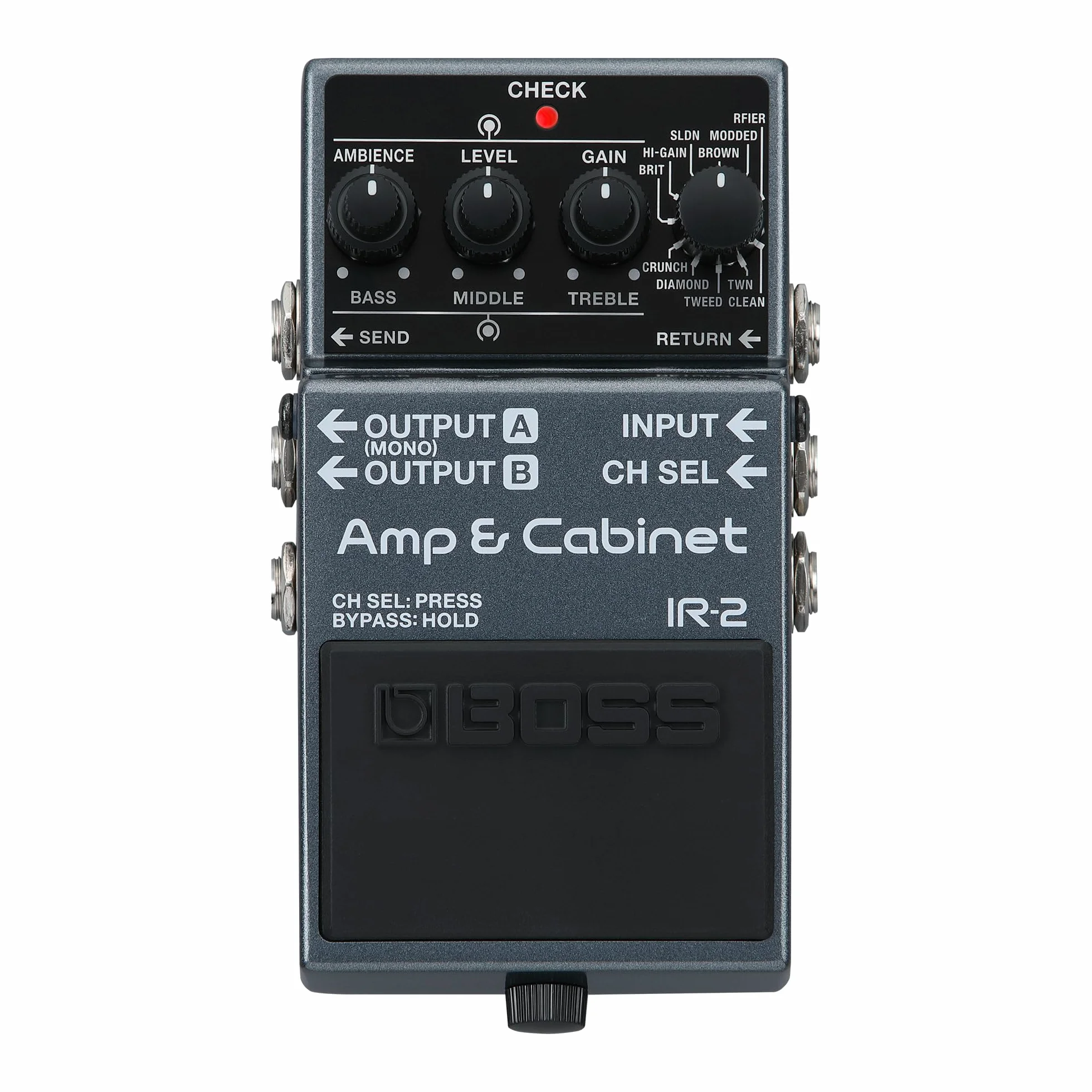 BOSS IR-2 Amp & Cabinet | Emulador de amplis prémium y cargador de IR de pantalla | 11 tipos de ampli diferentes | IR de pantalla de Celestion Digital | Interfaz de usuario sencilla