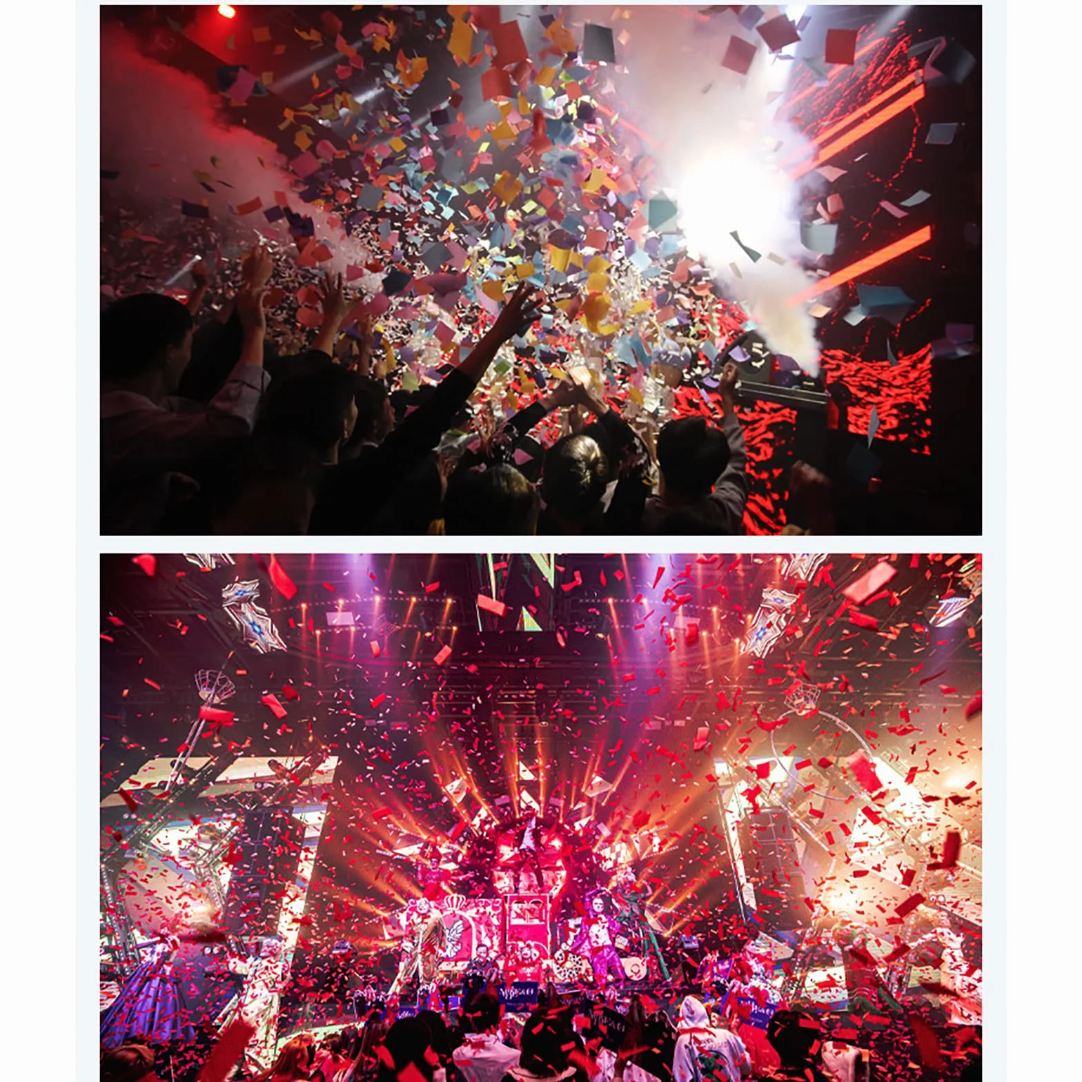 SONLED Máquina de cañón de Confeti Co2, Control Manual con Caja de Vuelo, cañón de Confeti de Boda para Discoteca, Fiesta en Escenario