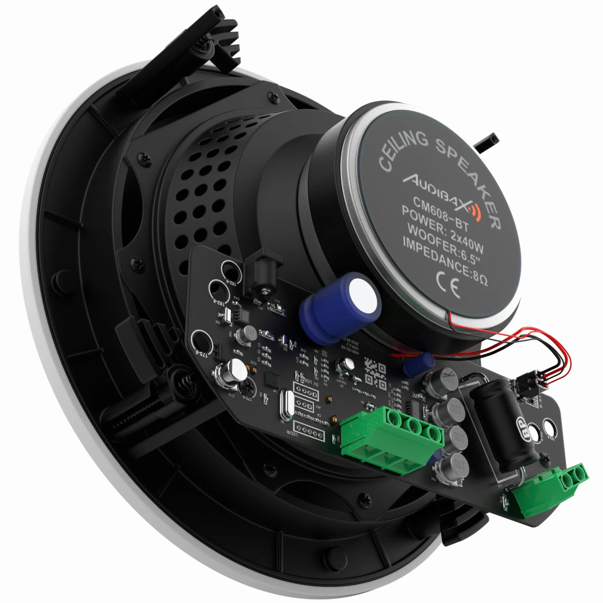 Audibax CM608-BT Altavoces Techo Empotrables Bluetooth 2 Vías 2 x 40W 6,5" Blancos