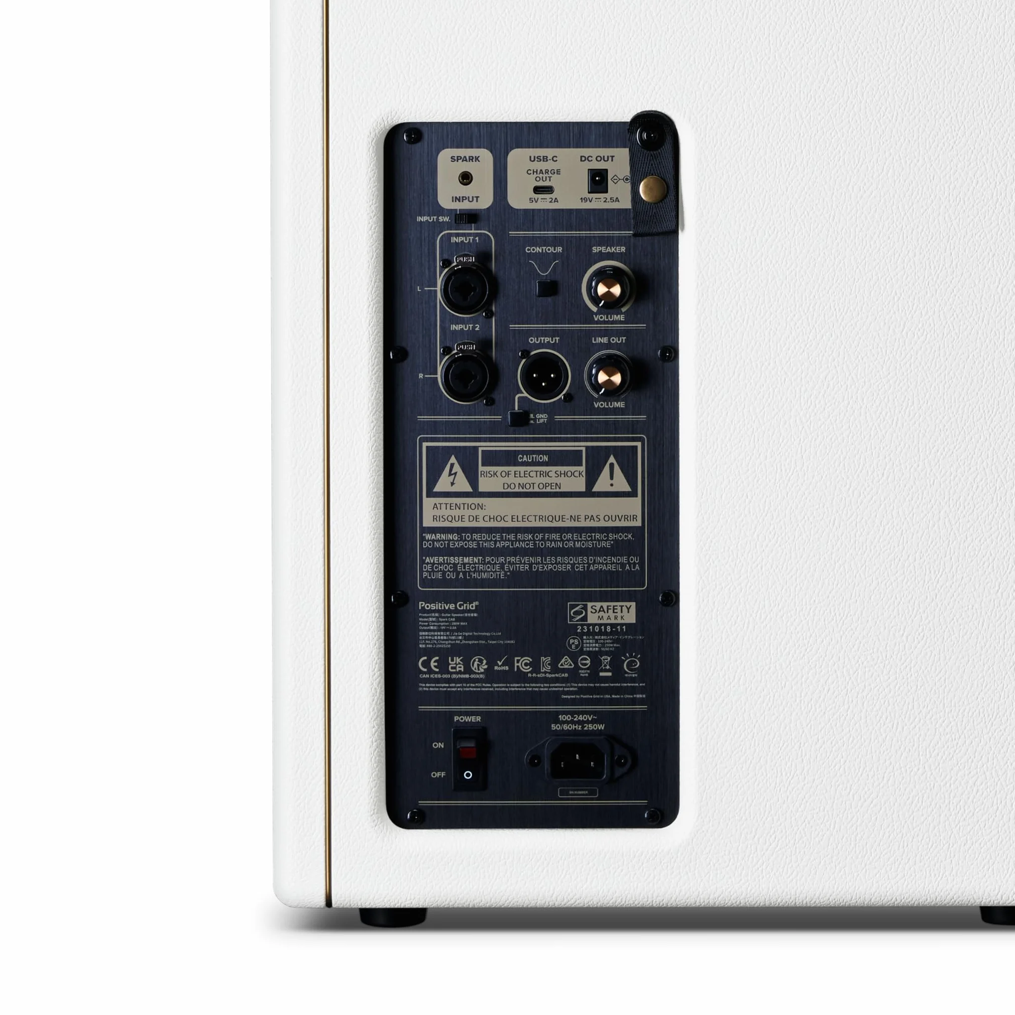 Positive Grid Spark Cab Gabinete de Altavoz de Amplificador de Guitarra, Alimentado para Amplificadores de la Serie Spark, Múltiples Instrumentos, Modeladores y Más. – Perlado