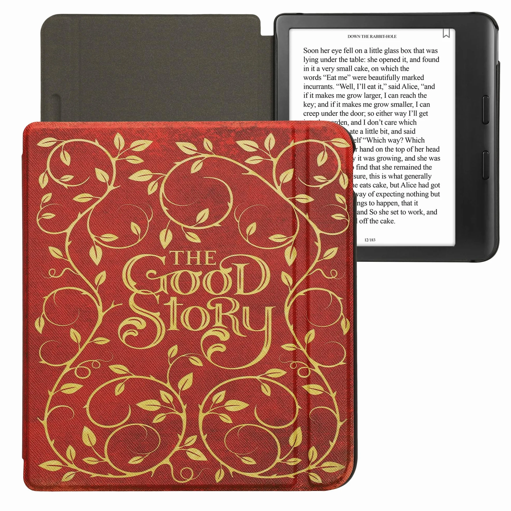 kwmobile Carcasa Compatible con Kobo Libra Colour Funda - Funda con Tapa y Cierre magnético de Cuero sintético - Érase una Vez