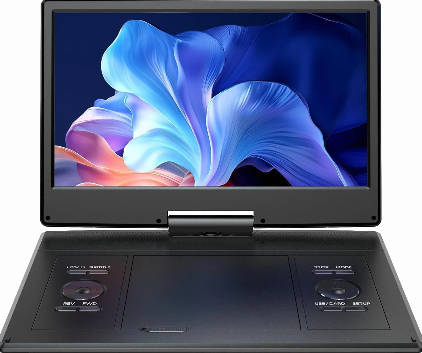 Yoton Reproductor DVD portátil de 14", DVD portátil para automóvil con parlantes estéreo duales y Conector para Auriculares, admite TV Sincronizada/Tarjeta SD y Lectura de Disco USB