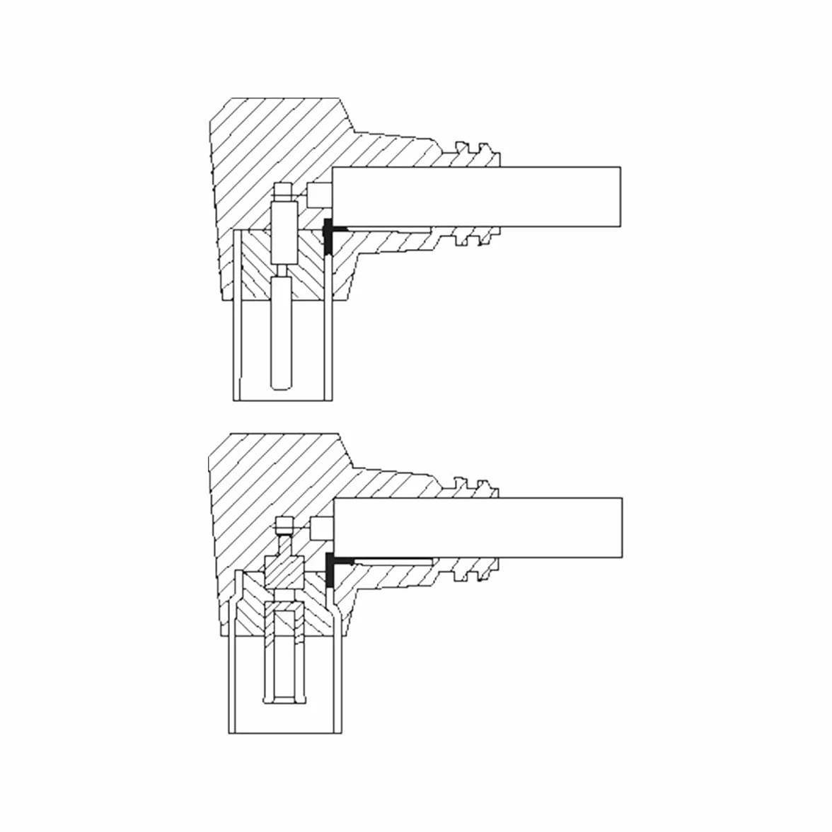 Goobay 11520 - Cable coaxial de 1.5 m/Macho y Hembra/Conector antena TV/Angulo 90 grado/Blanco