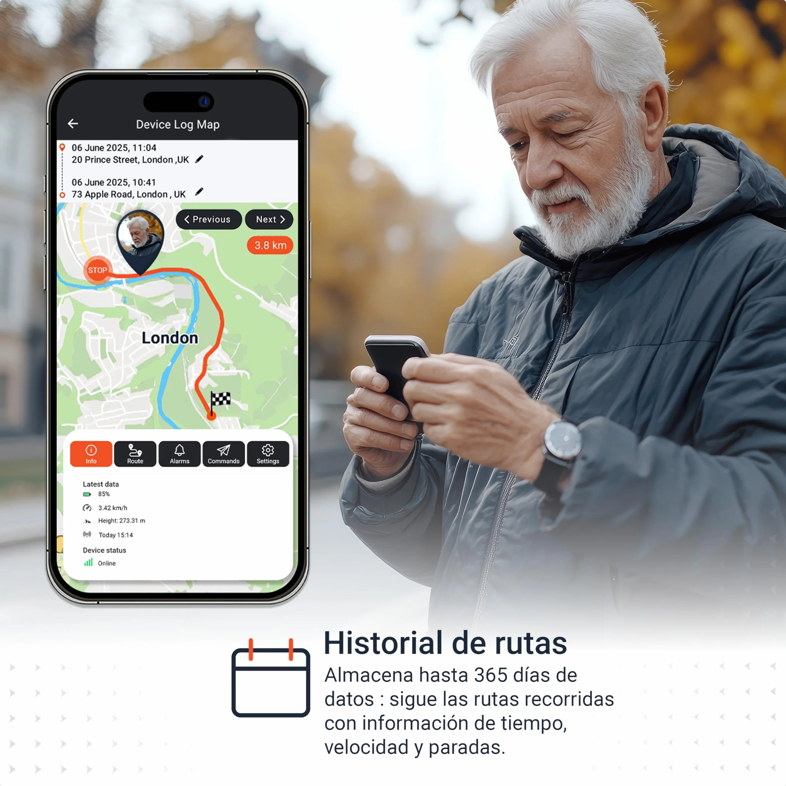 PAJ People Finder 4G Mini localizador GPS para Niños y Mayores batería 5 días rastreador pequeño localización Tiempo Real Alarma móvil