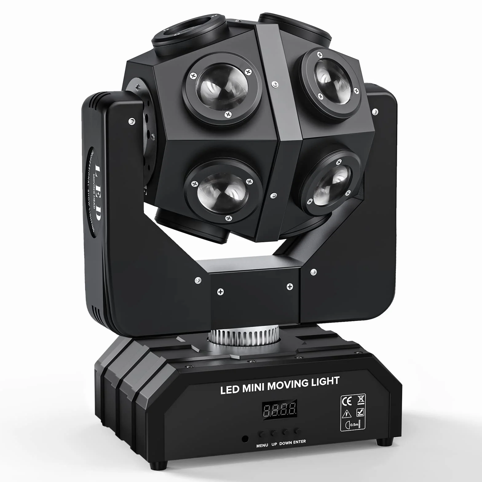 150W Cabeza Móvil RGBW 4 en 1 Luz de Foco Móvi 360° - Drehung DJ Luces DMX512 Led Strahler con tono de activación para iluminación de escenario Fiesta Disco Club Boda Beweglich Kopf Luces - 2 piezas