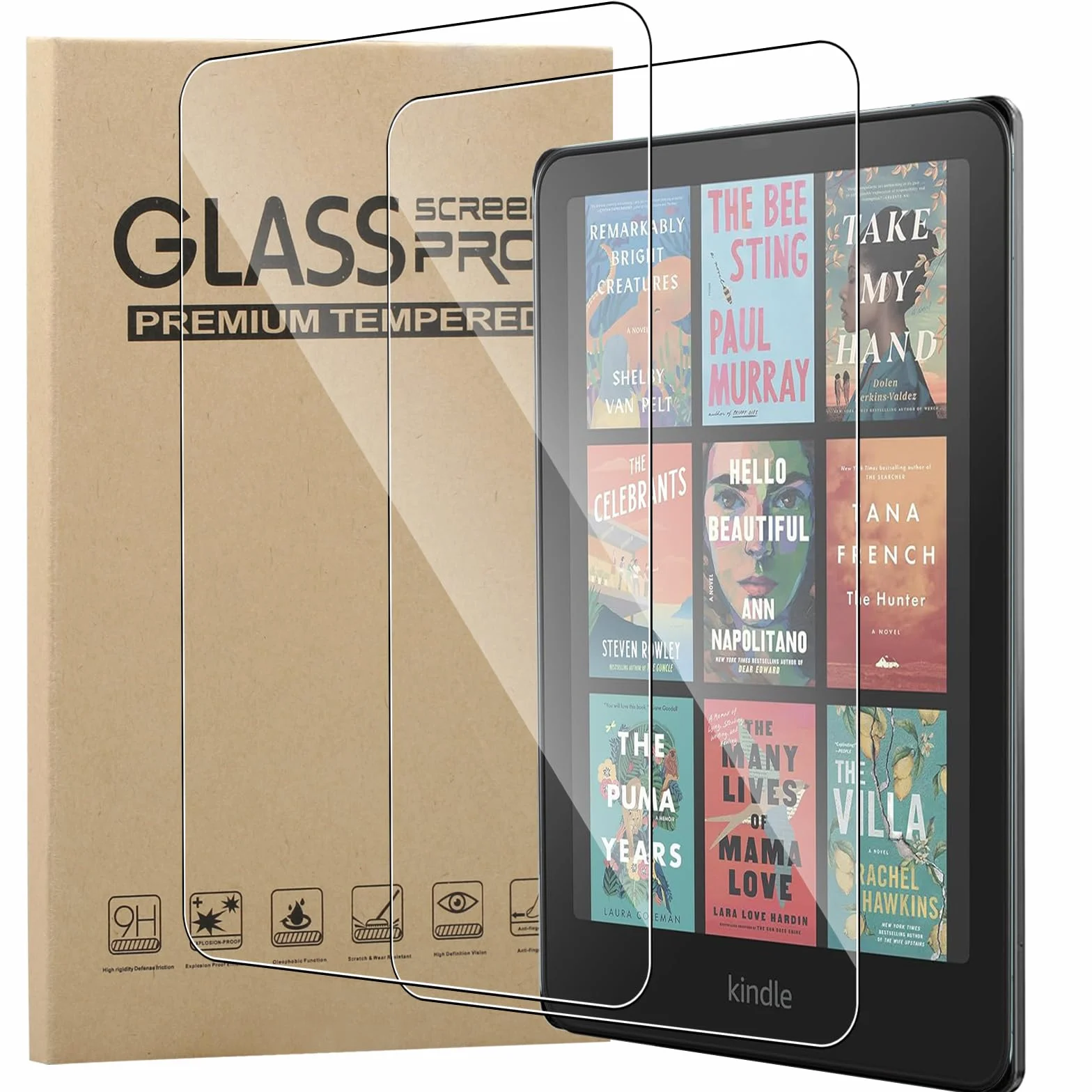 MEMELOKA Protector de Pantalla Cristal Templado 9H para Kindle Paperwhite 12ª Generación 2024 y Kindle Colorsoft Signature Edition 2024, 2 Piezas Antihuellas Alta Sensibilidad