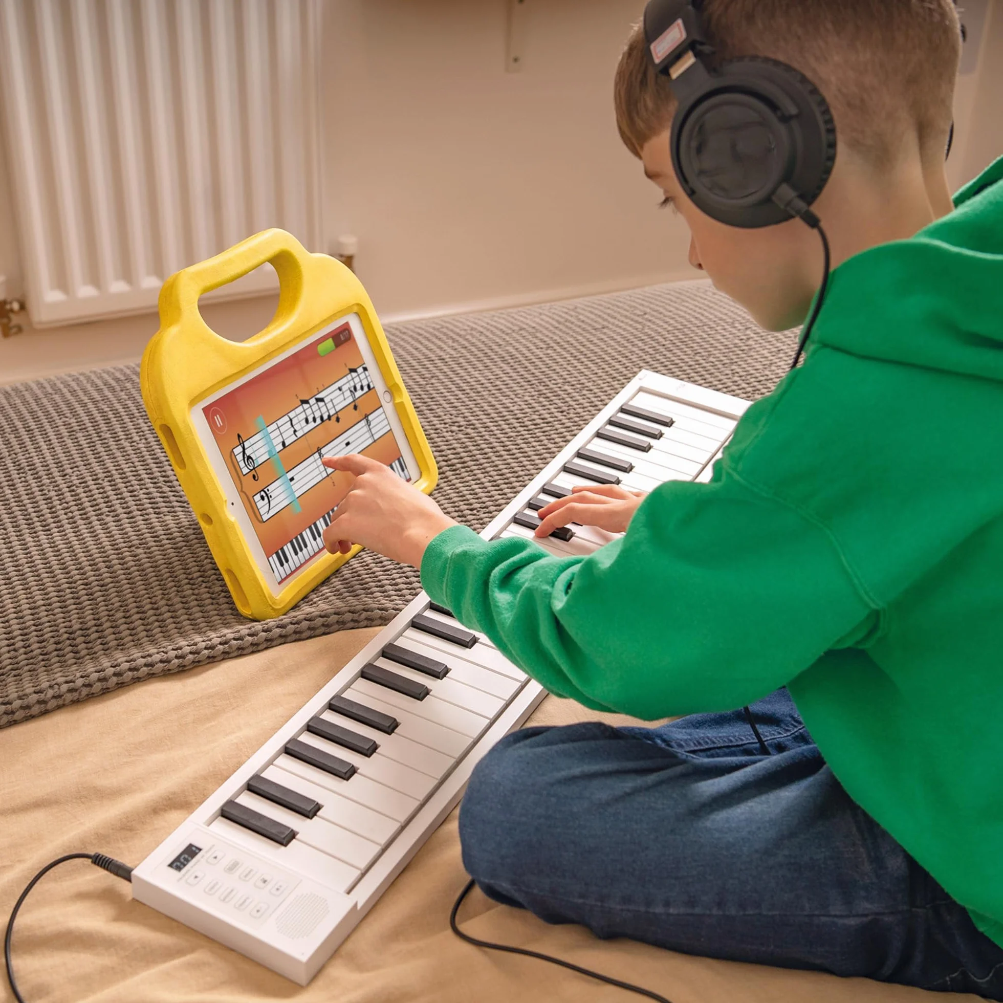 Carry-on FP-49 Touch Tecla 49 Sensible al Tacto Piano Digital Plegable Portátil Blanco de Blackstar Controlador USB MIDI con Batería Recargable