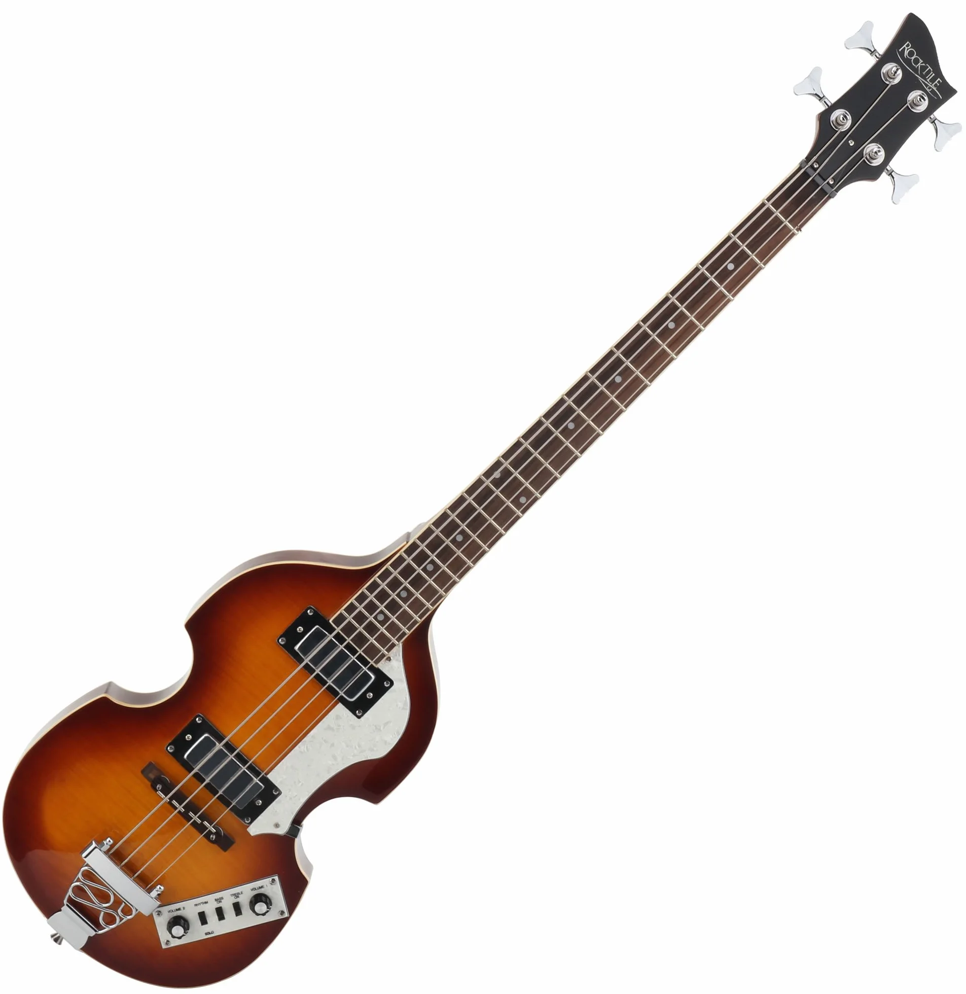 Rocktile VB-1 "Sir Paul" Vintage Beatbass - Bajo violín - Bajo eléctrico - Hollowbody - 2 Humbucker - Sunburst