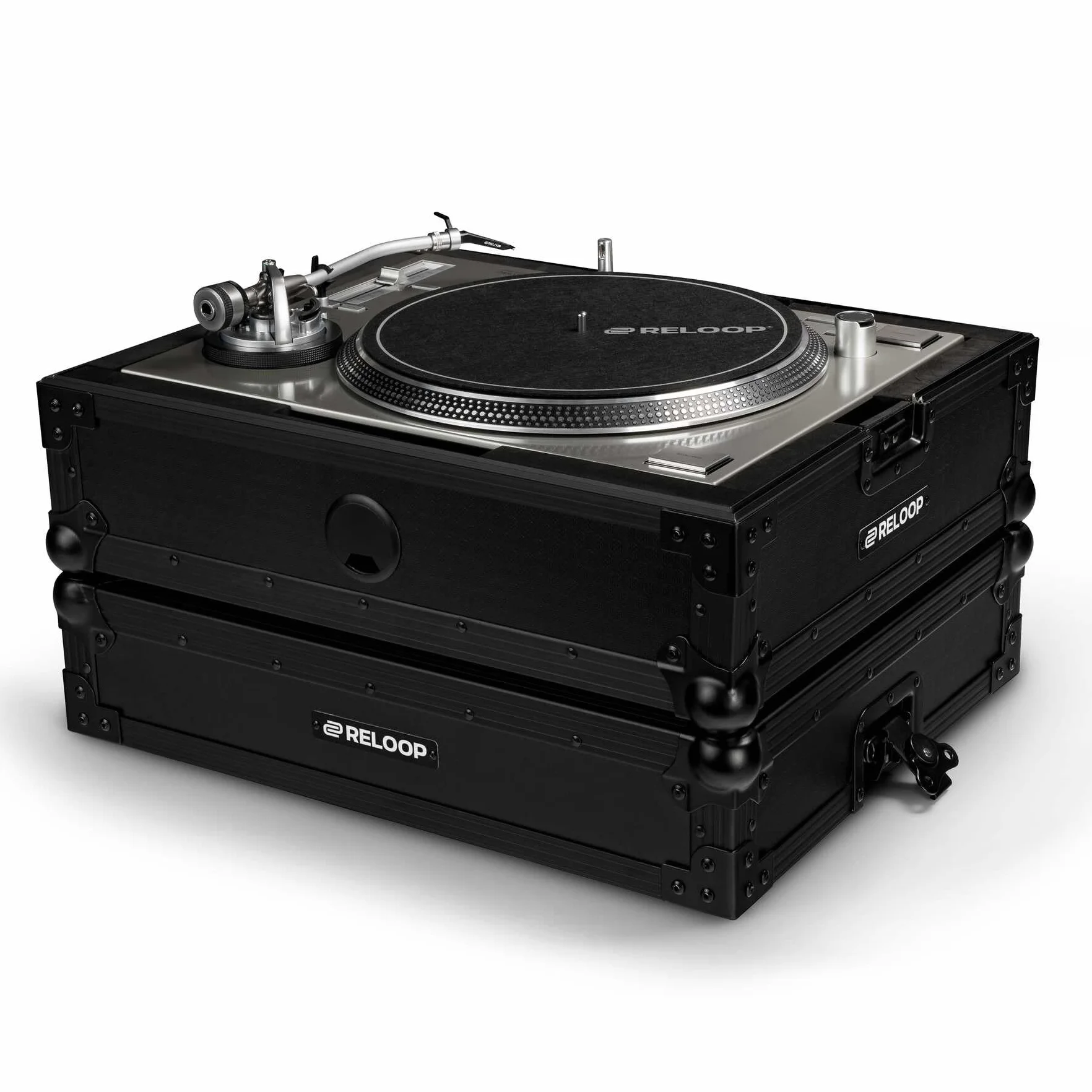 Reloop Premium Turntable Case - esquinas protectoras rotundas, construcción especialmente robusta, cómoda asa de transporte, negro