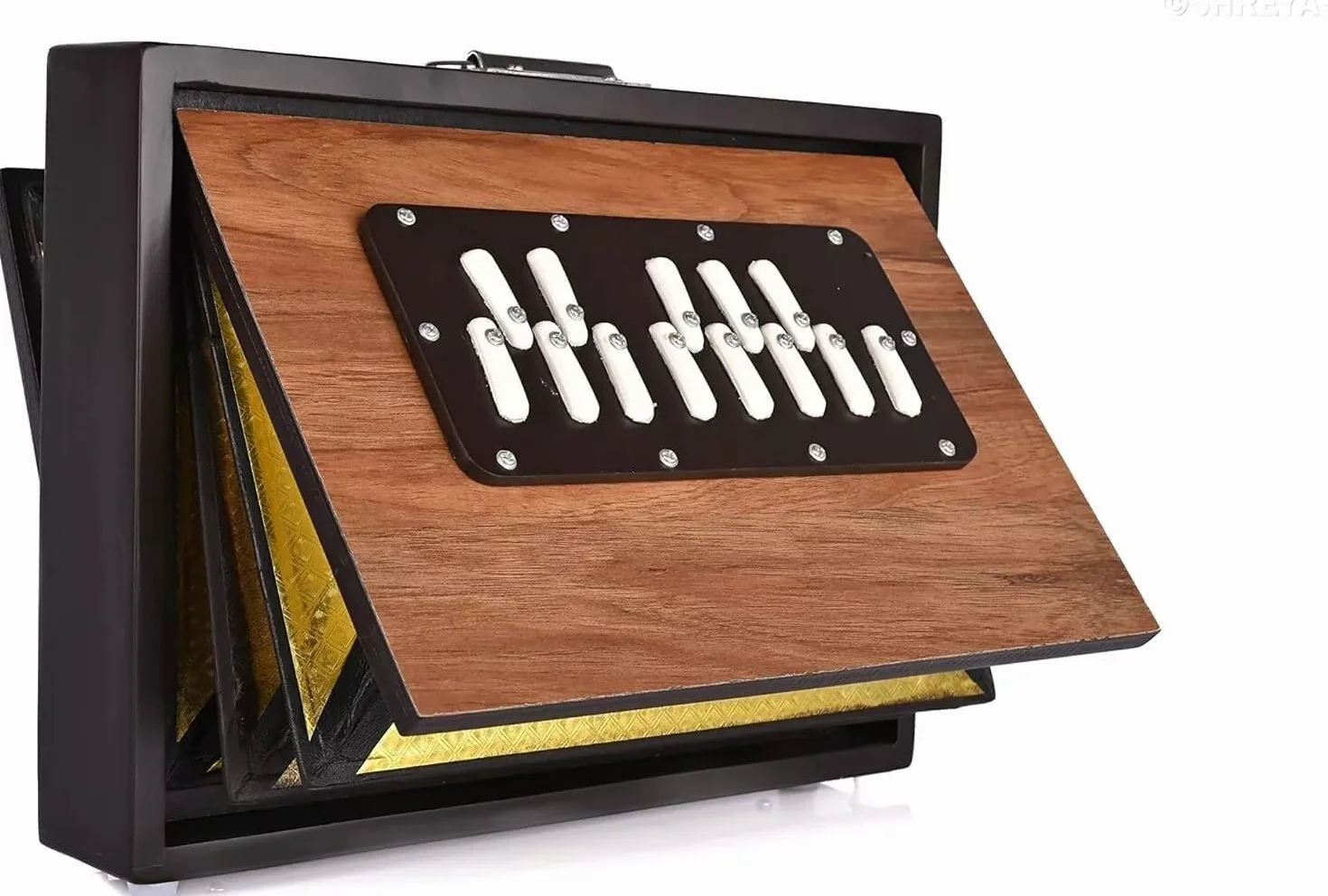 Caja Shruti de 30,5 cm, instrumento musical de madera de teca pura con bolsa de transporte, caja Shruti 432Hz