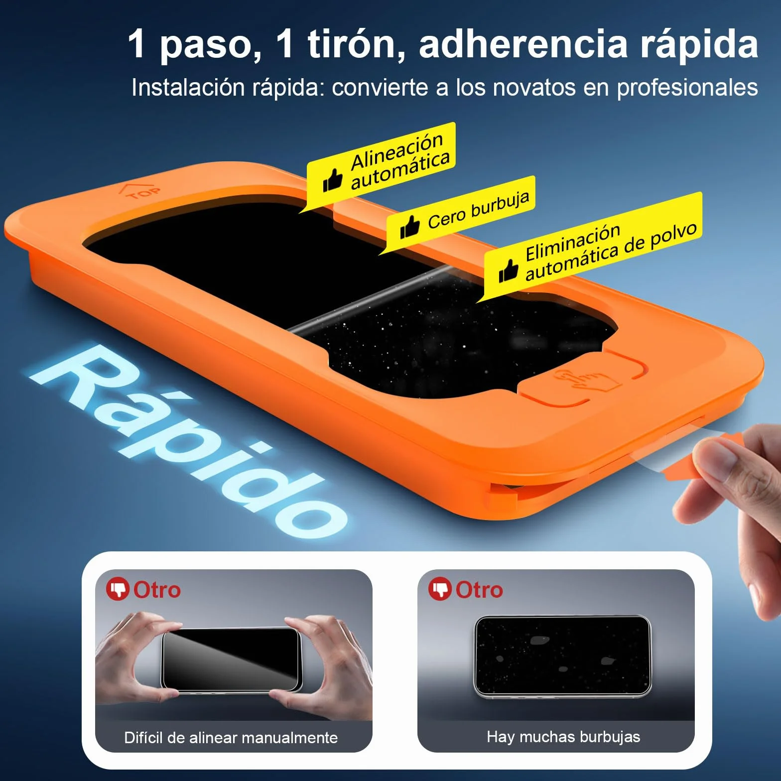 NEW'C 3 Piezas, Protector de pantalla Cobertura total para iPhone 17, 17 Pro, iPhone 16 Pro (6,3″) [Instalación Automática], Cristal Vidrio Templado - Ultra Resistente - Efectivo contra Rayones