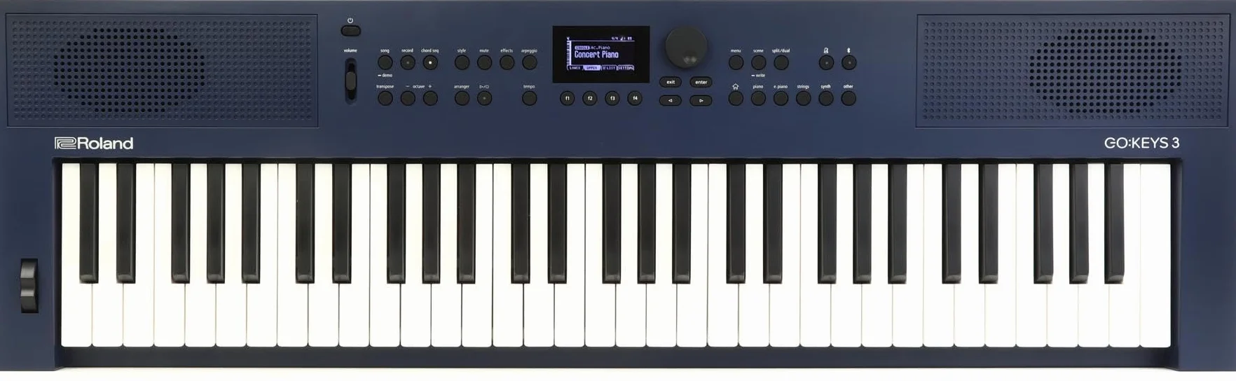 Teclado para creación musical Roland GO:KEYS 3 | Teclado de 61 notas | Generador ZEN-Core con más de 1.000 sonidos integrados | Altavoces estéreo integrados - Azul medianoche