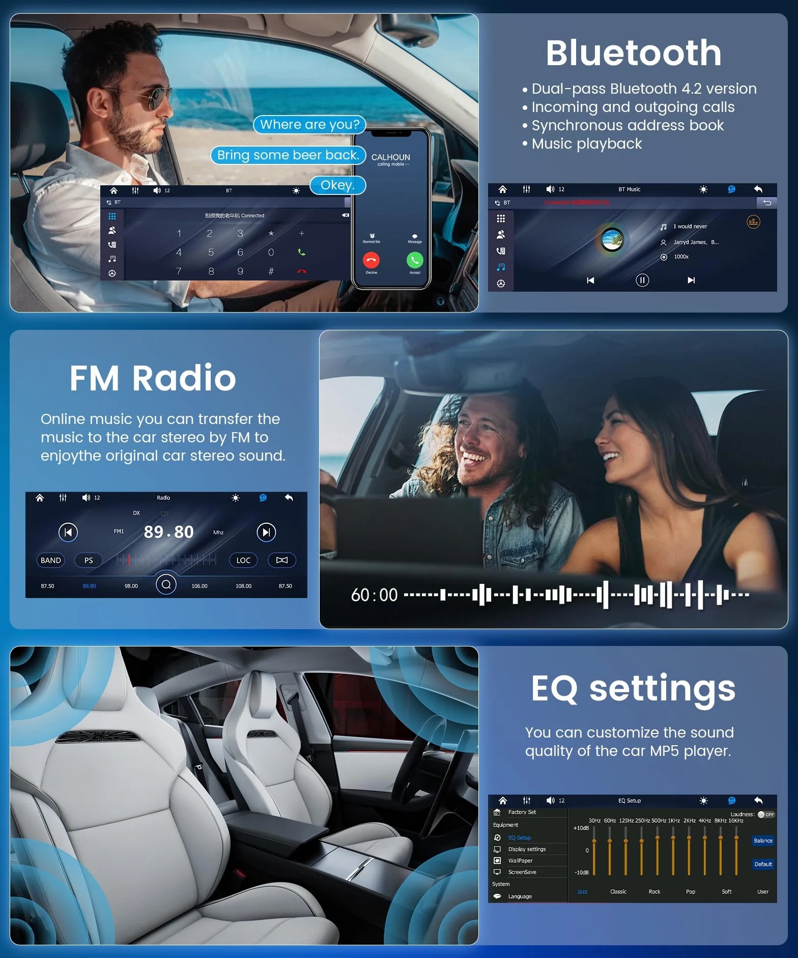 Rimoody Wireless Carplay Radio de Coche 1 DIN con 6.9 Pulgadas IPS Pantalla para Coche con Bluetooth Manos Libres FM Tipo C USB EQ Control del Volante Cámara Trasera
