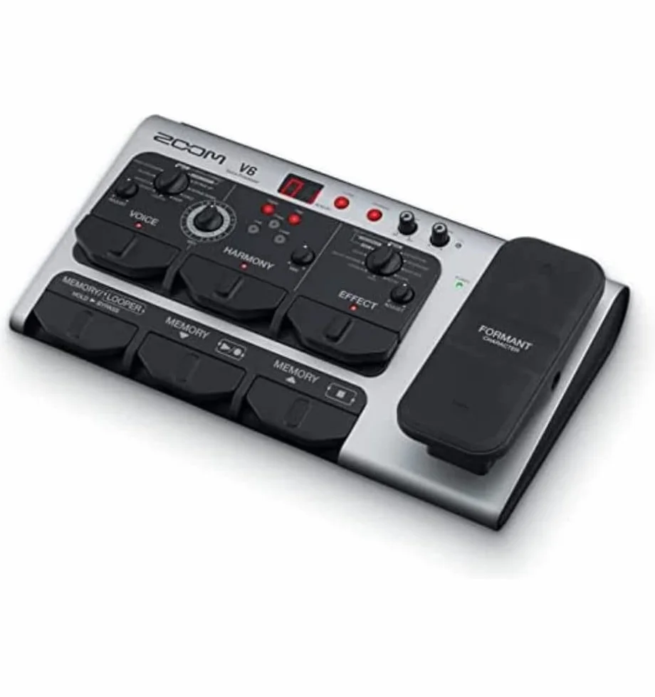Zoom V6-SP Procesador de voz, pedal de efectos vocales, Formant Pedal, armonizador, looper, 10 efectos, para estudio y actuaciones en directo