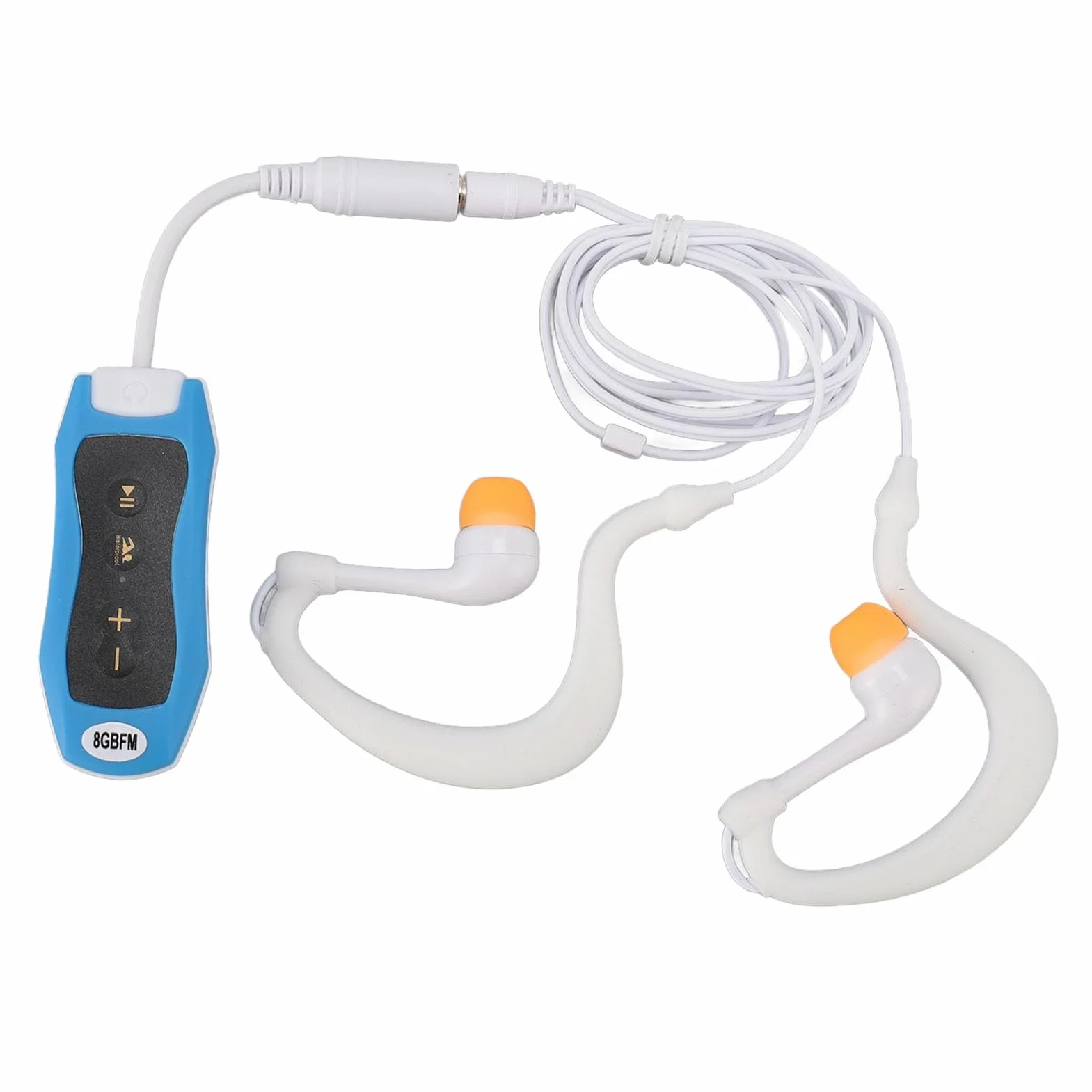Reproductor de MP3 Resistente Al Agua 8GB IPX8 USB2.0 Reproductor de MP3 Deportivo con Auriculares y ClipBroadcast, Reproductor de Música para Bucear y Surfear (8GB)