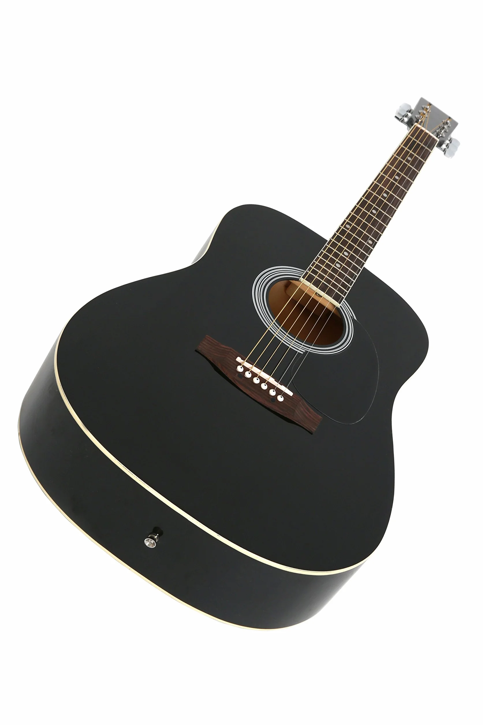 guitarra acústica, negro, incl. funda