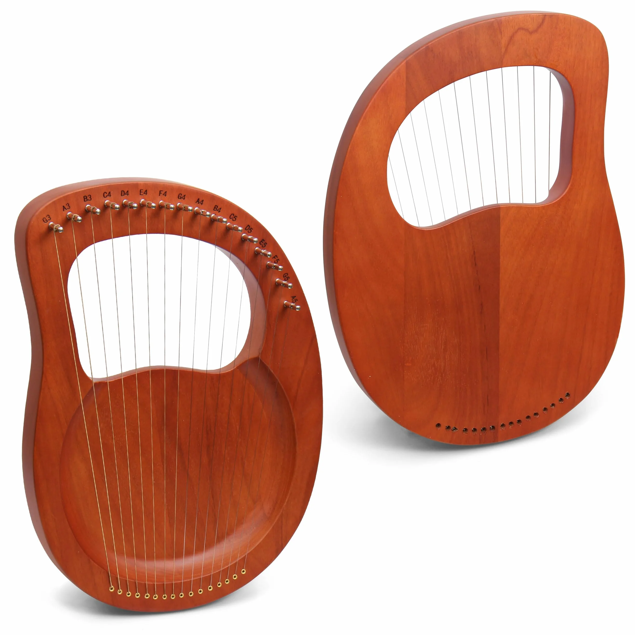 Arpa Lira de 16 Cuerdas Arpa de Madera Lyre Harp con llave de Afinación y Bolsa Negra instrumento lira, Marrón, Plancton
