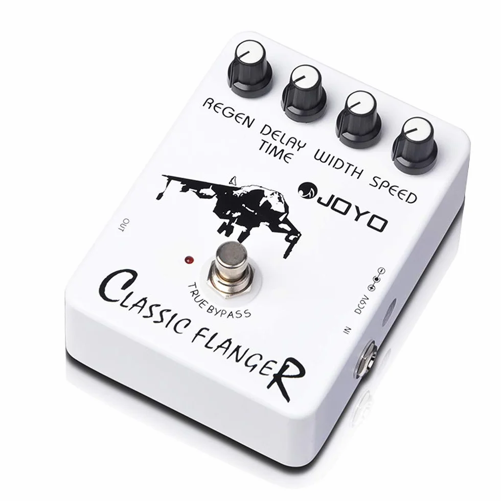 JOYO Pedal de efecto Flanger logra sonidos de Flanger metálicos y vibrato trémulo rápido para efecto de guitarra eléctrica - True Bypass (JF-07)