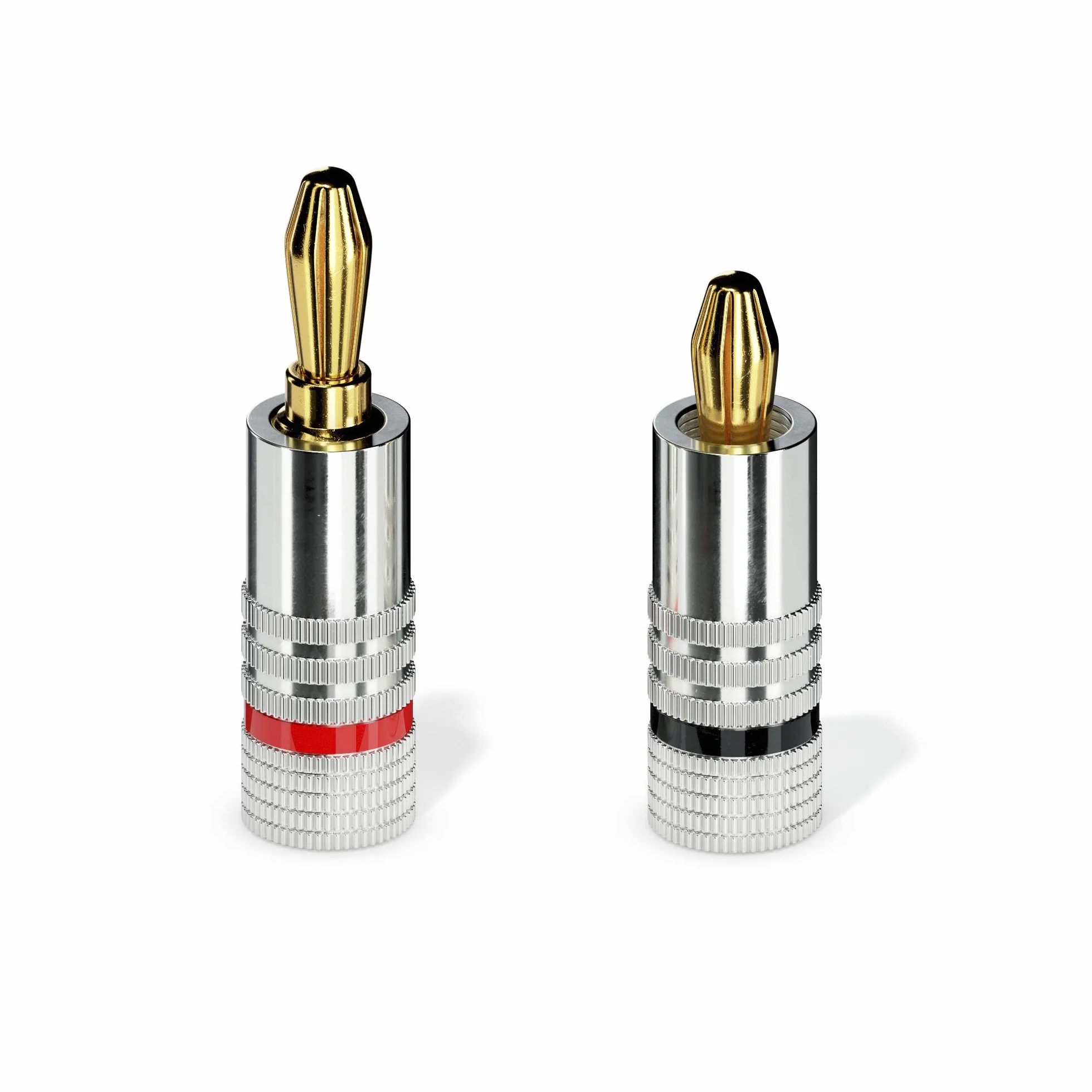 sonero® lote de 4 fichas bananas, verter todos los alambres de enceintes de un diámetro máximo de 6 mm², (12x rouge, 12x noir), plaqué o 24 quilates