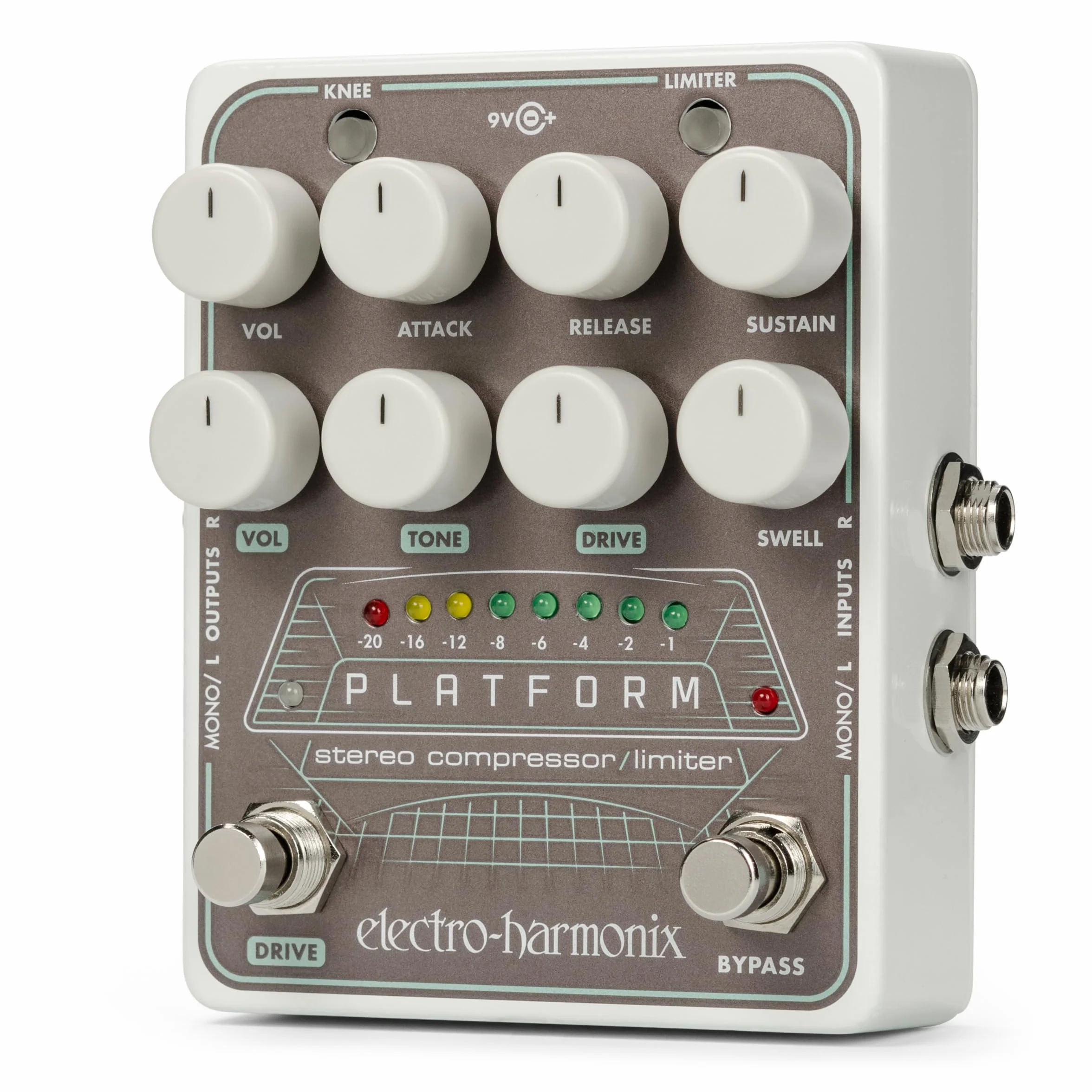 Electro Harmonix Platform Stereo Compressor/Limiter for Guitar, Gris
