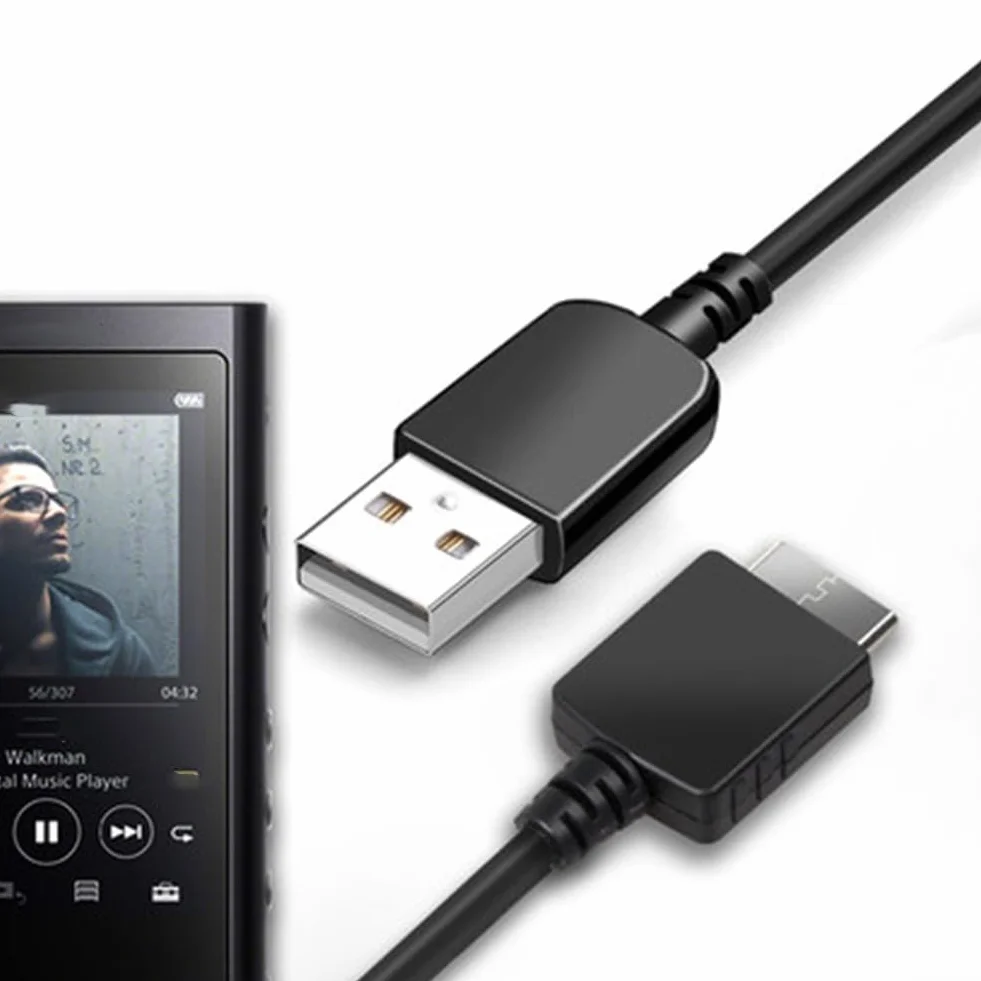 Cable de carga USB de sincronización de datos de 1,2 m compatible con reproductores de MP3 Walkman NW-A25HN A27HN A35 A45 ZX300 y más