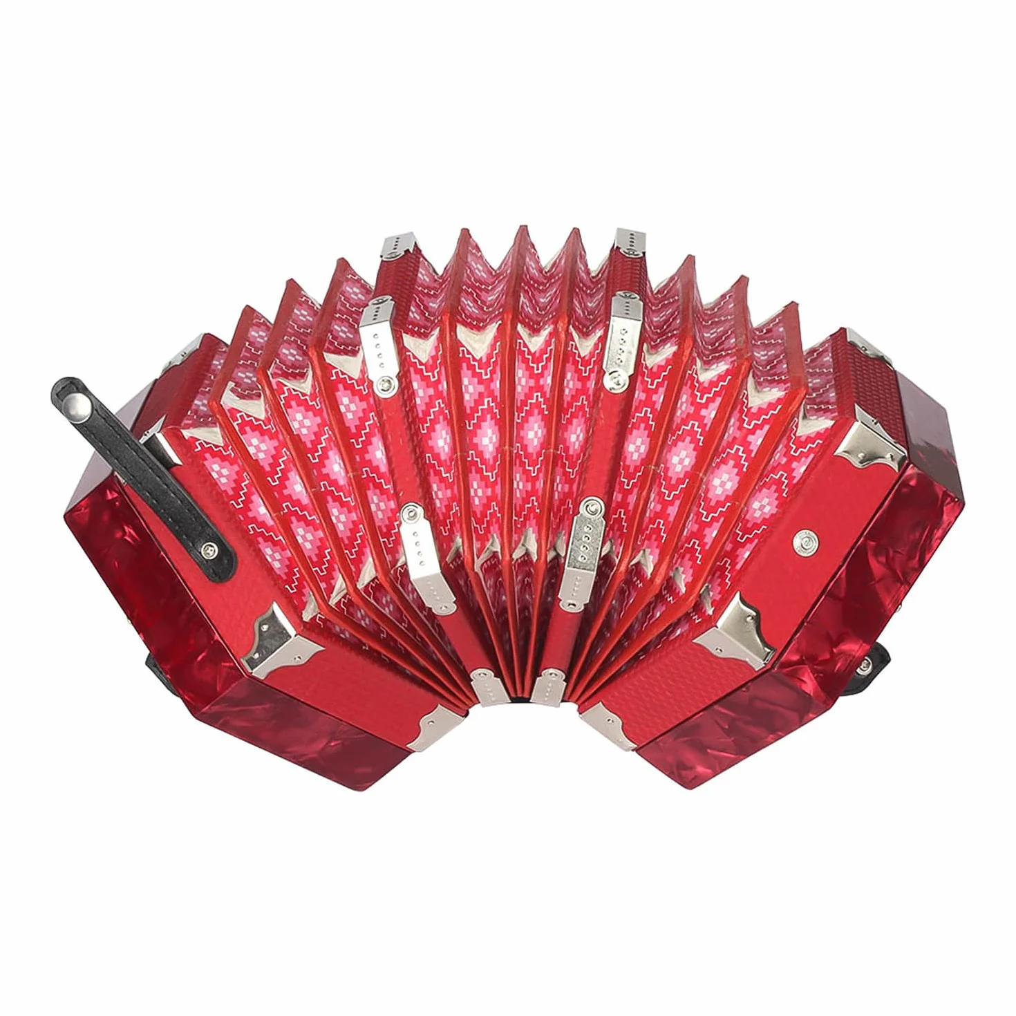 Concertina acordeón de 20 botones y 40 lengüetas estilo anglo con bolsa de transporte