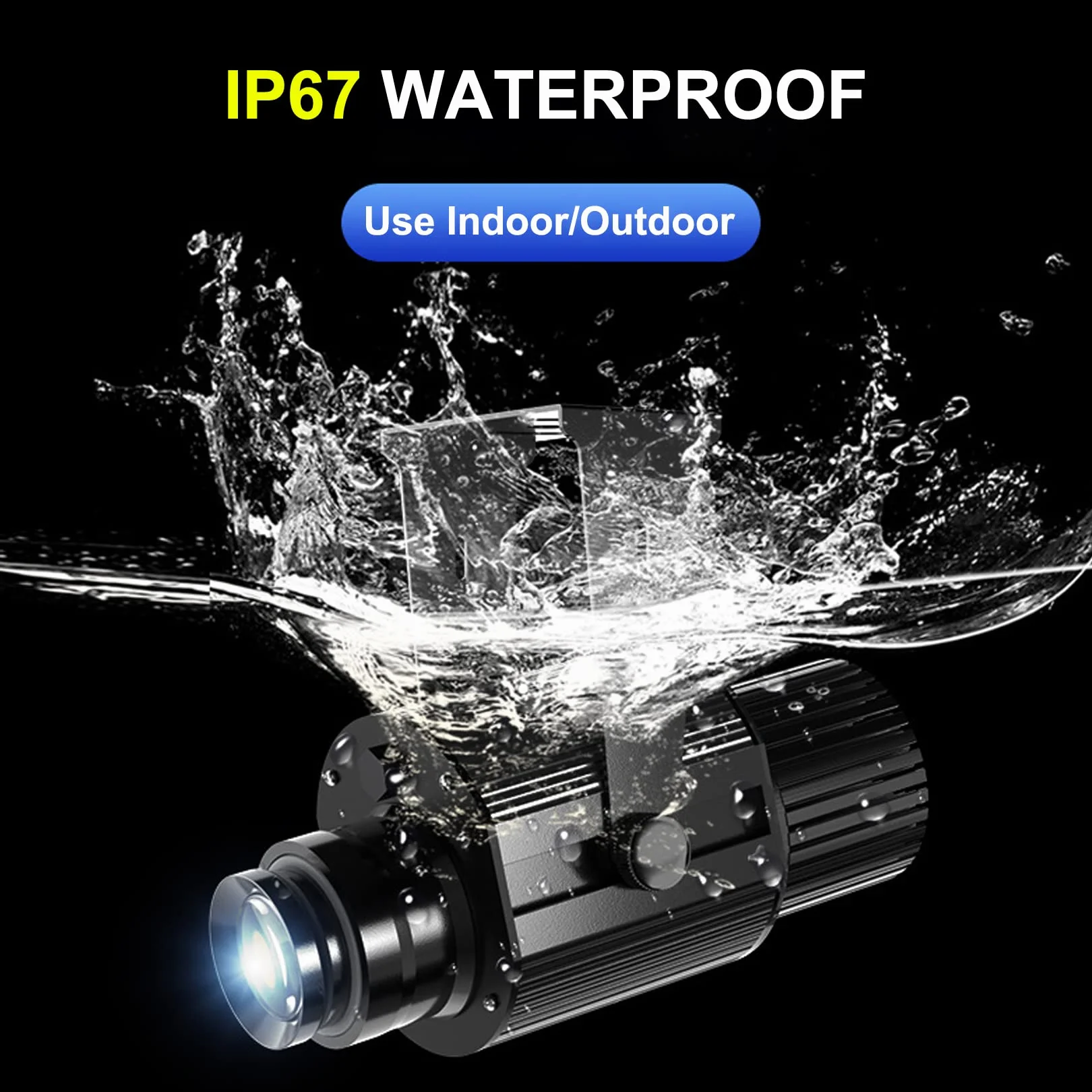 35W Logo Proyector al Aire Libre, LED GOBO Proyector Personalizable para Boda y Publicidad en Hoteles, Empresas y Tiendas