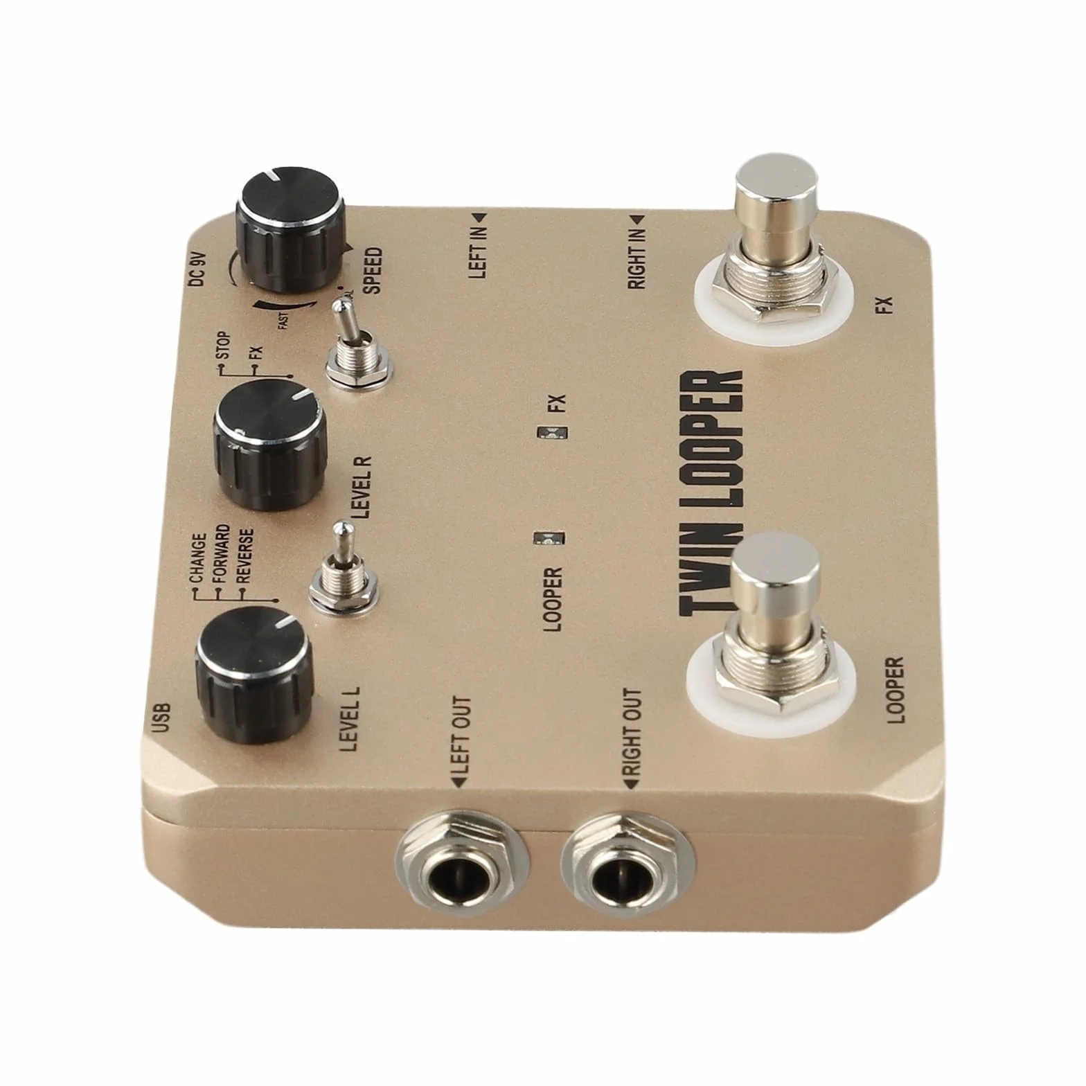Pedal de guitarra eléctrica Loop Station Rowin Looper con 11 opciones de reproducción y bucle de 10 minutos para una creatividad sin fin
