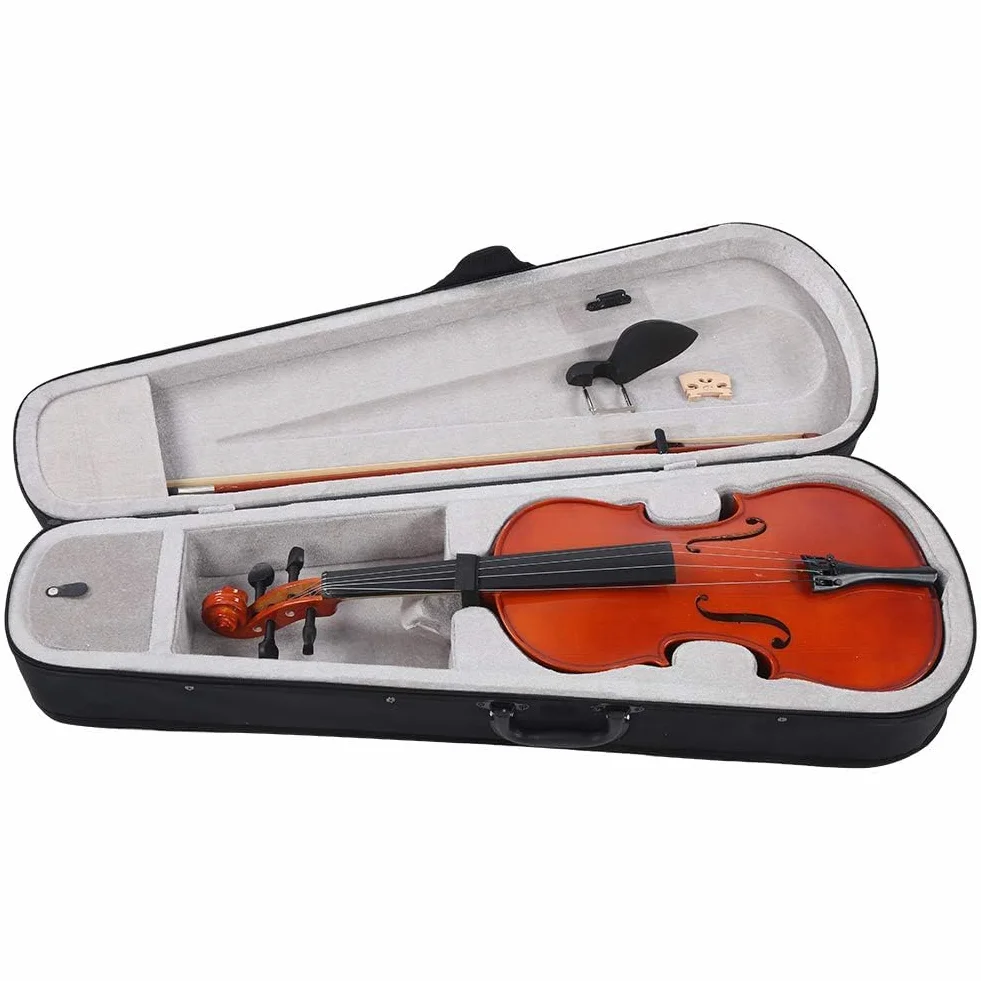 Juego de Viola de 16 Pulgadas, Viola de Madera Maciza con Puente de Colofonia de Arco de Caja para Estudiantes Principiantes
