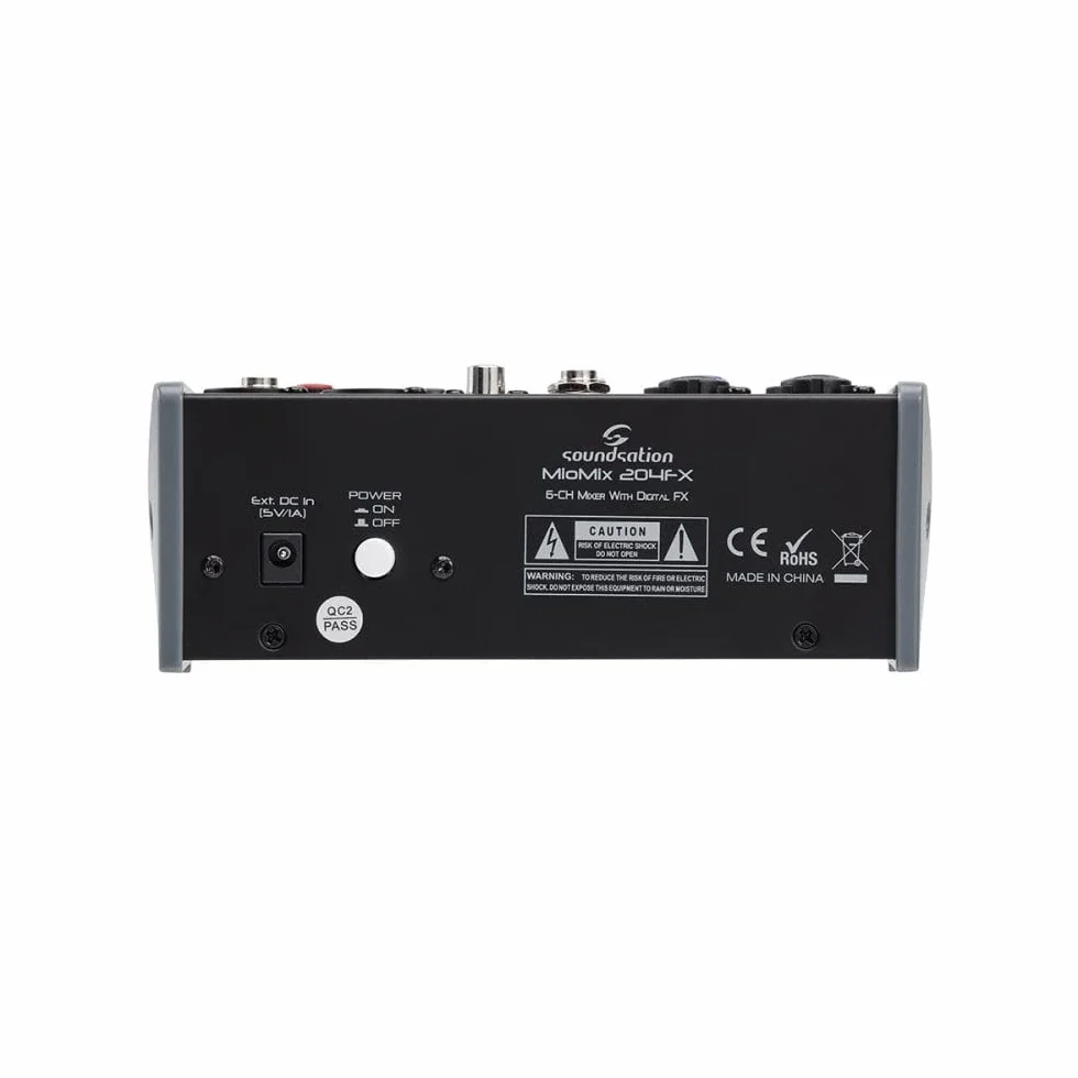 SOUNDSATION MIOMIX 204FX - Mezclador de 6 canales con efecto múltiple digital