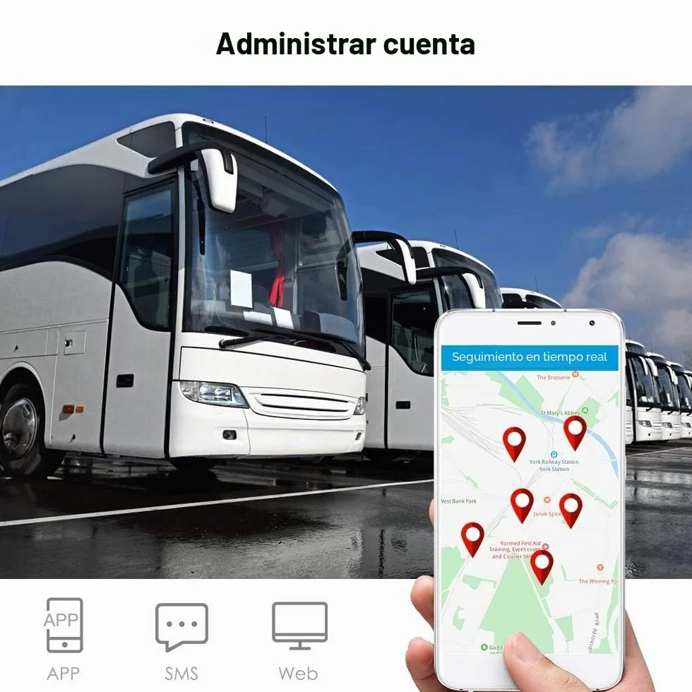 TKMARS Localizador GPS para Coche TK905 Rastreador sin Suscripción 90 días Espera 5000mAh Impermeable Antirrobo